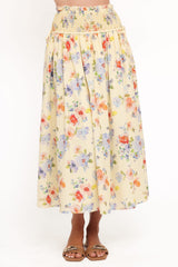 Saskia Maxi Skirt - Lemon Floral