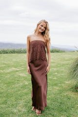 Lelita Strapless Maxi Dress - Brown