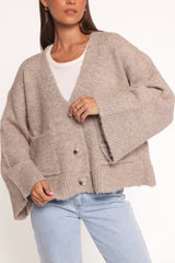 Fern Wide Sleeve Cardigan - Mushroom