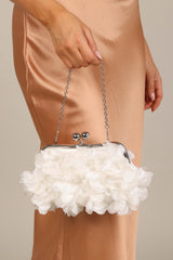 Mon Amour Floral Clutch - White