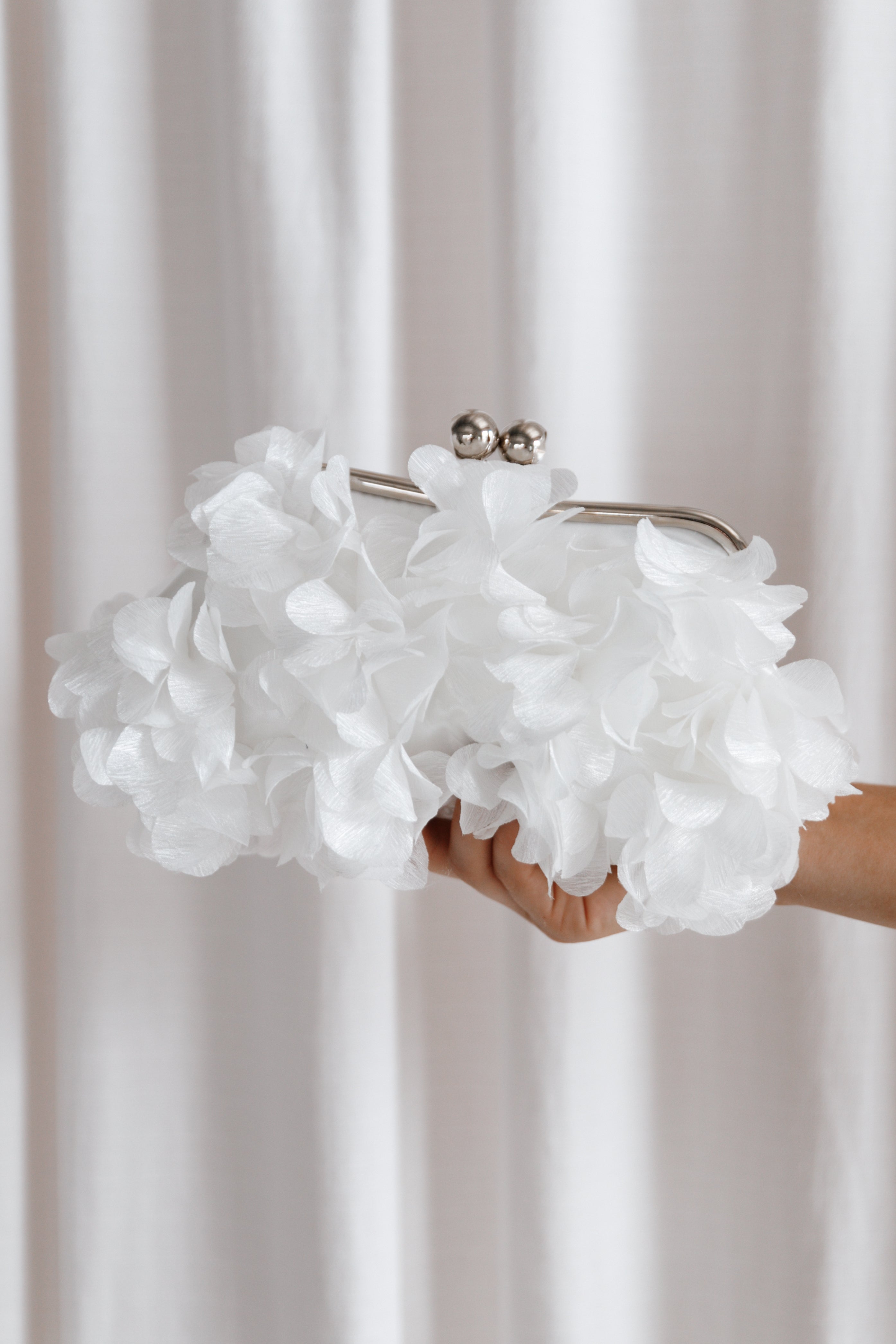 Mon Amour Floral Clutch - White