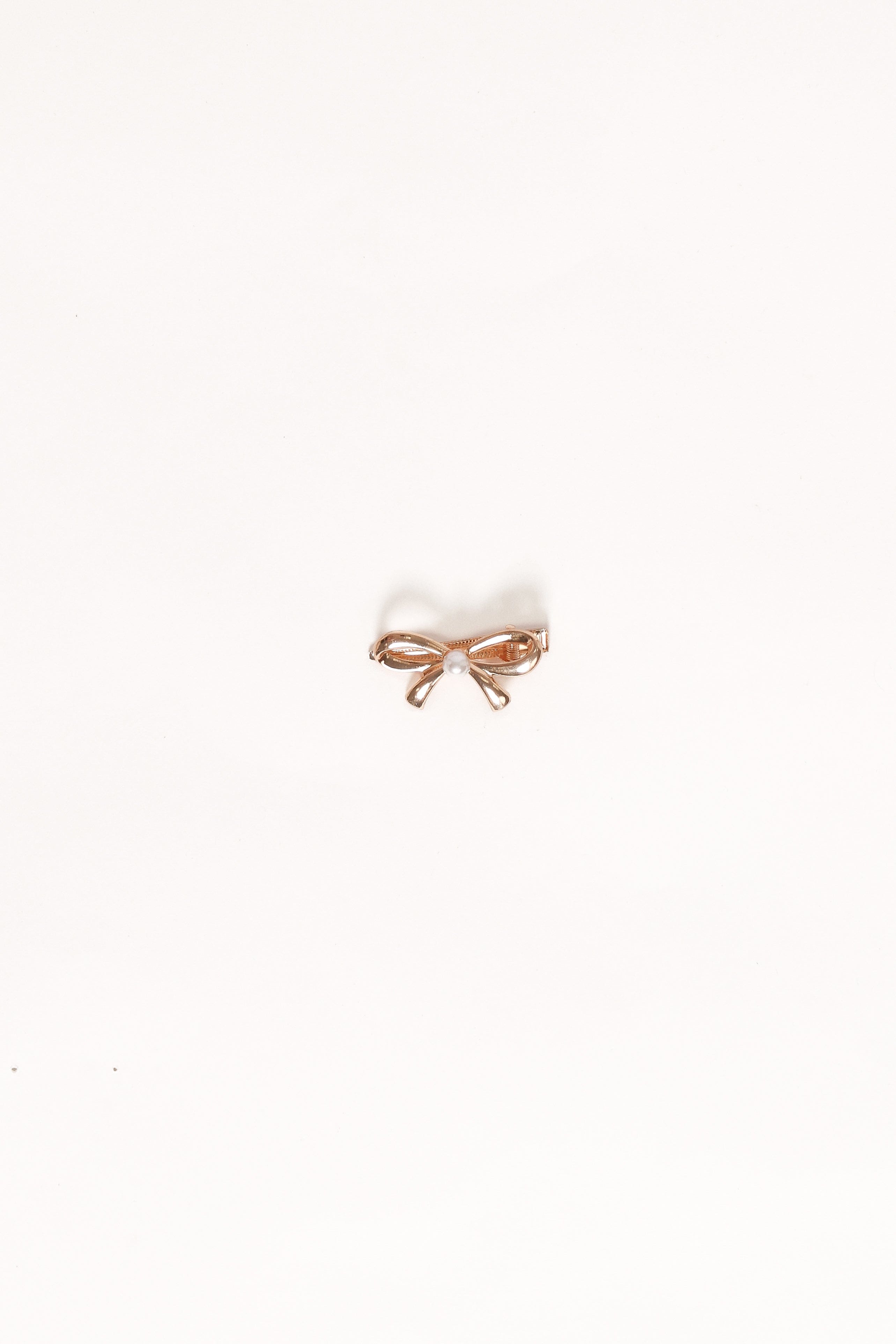 Scout Bow Hair Clip - Gold/Pearl