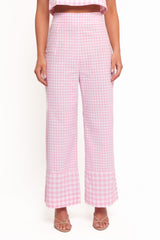Devlin Cotton Pant - Pink Gingham