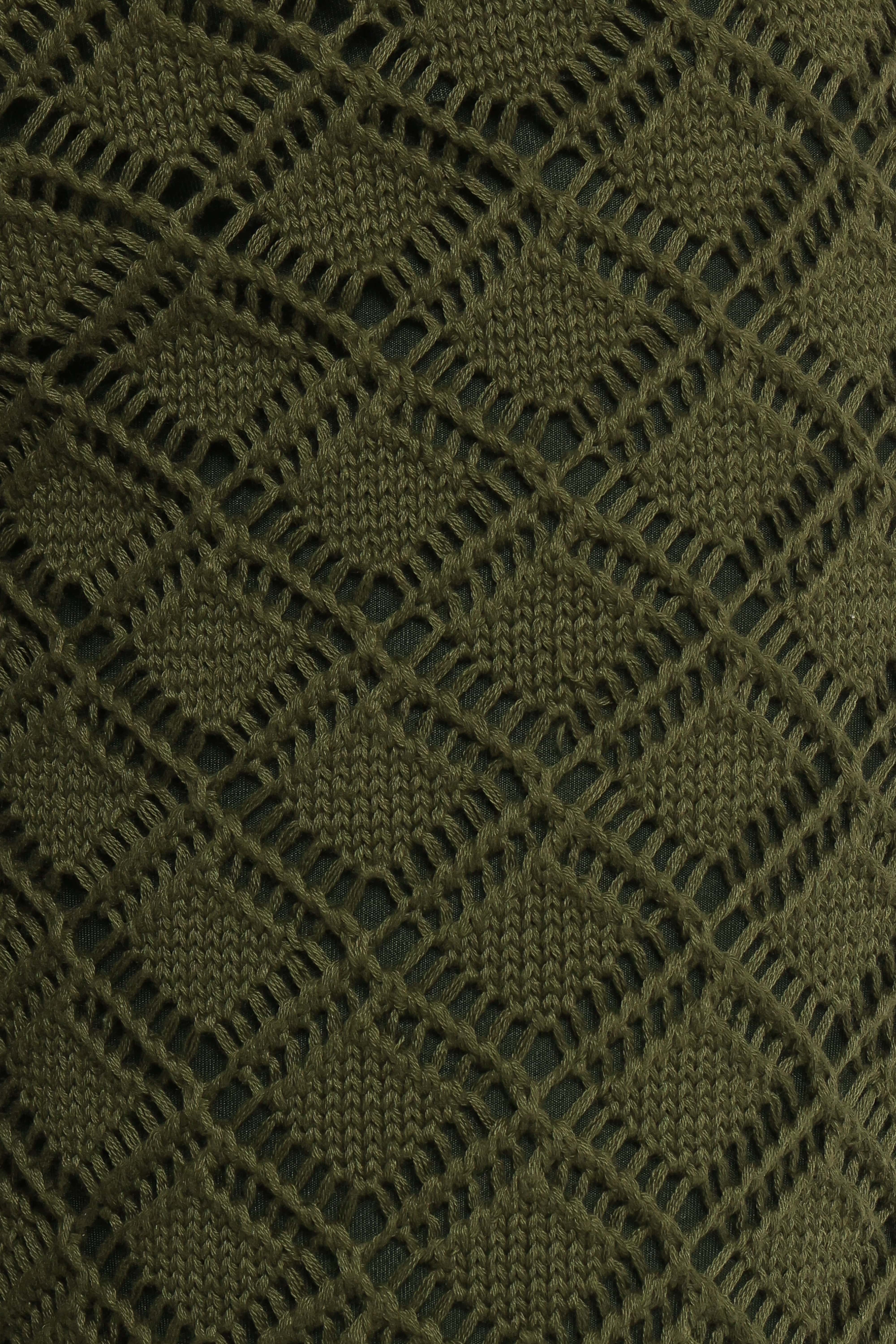 Fefe Textured Knit Pants - Olive