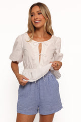 Libby Shorts - Navy Gingham