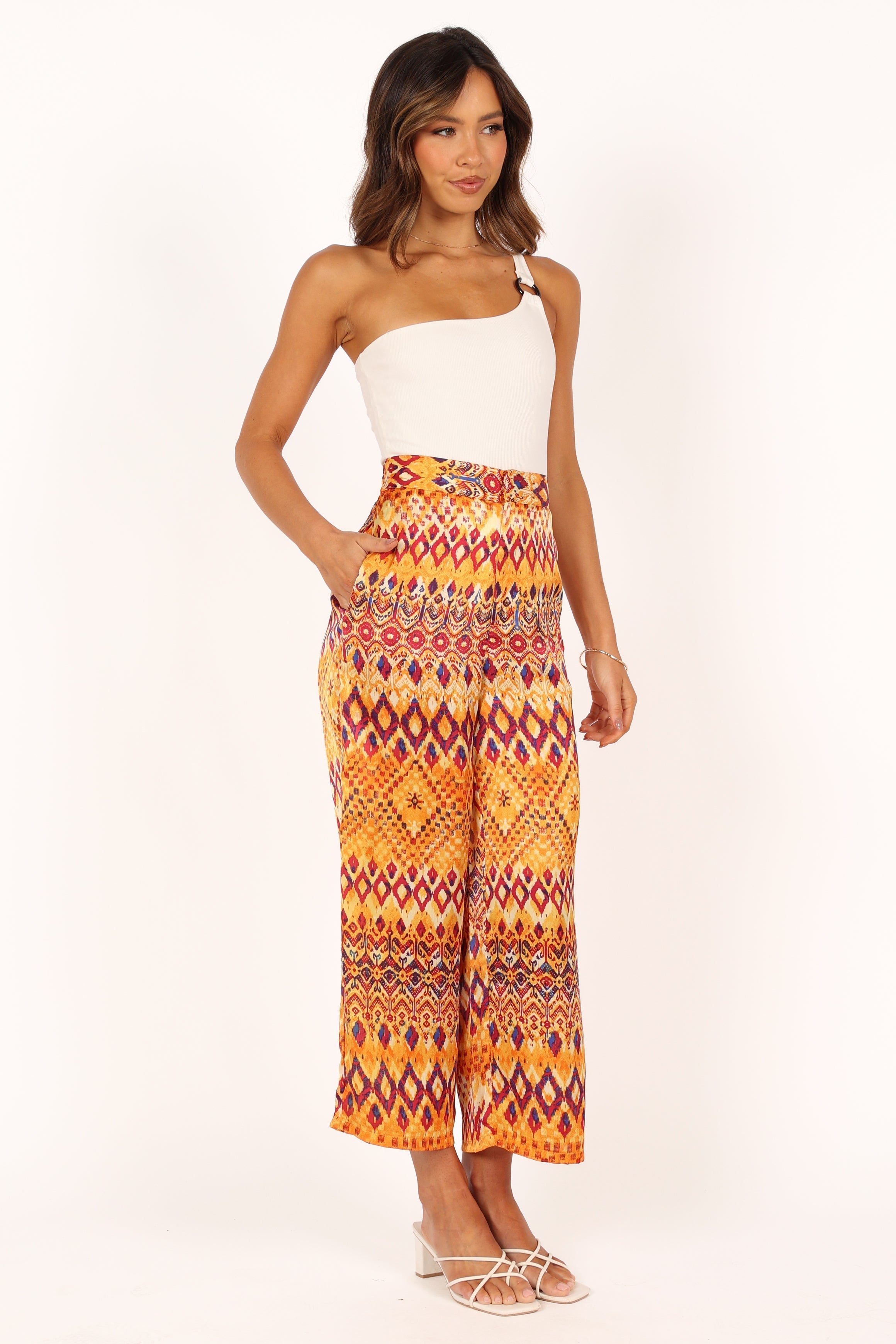 Marigold Wide Leg Pants - Tan