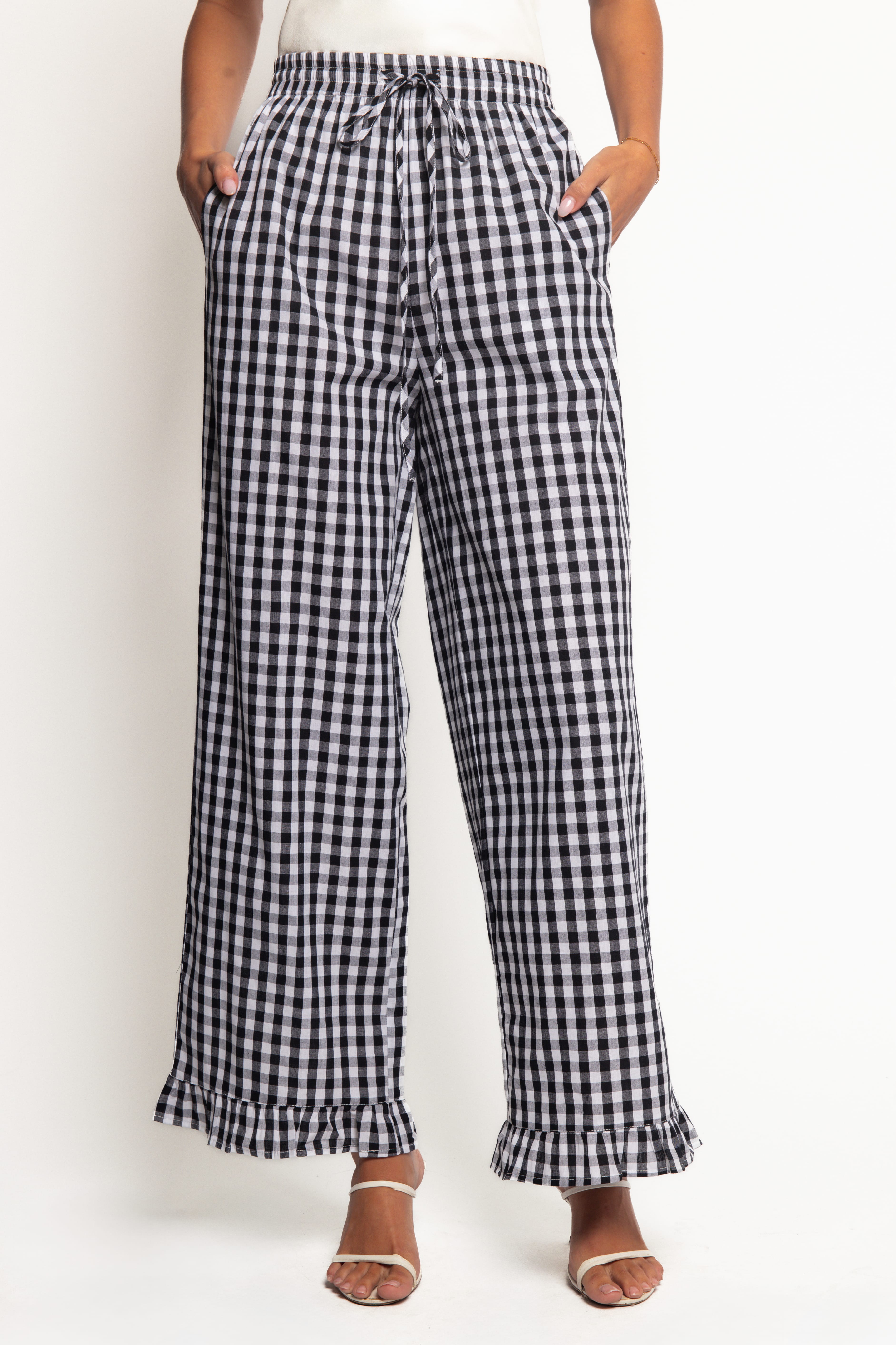 Marina Pant - Black Gingham