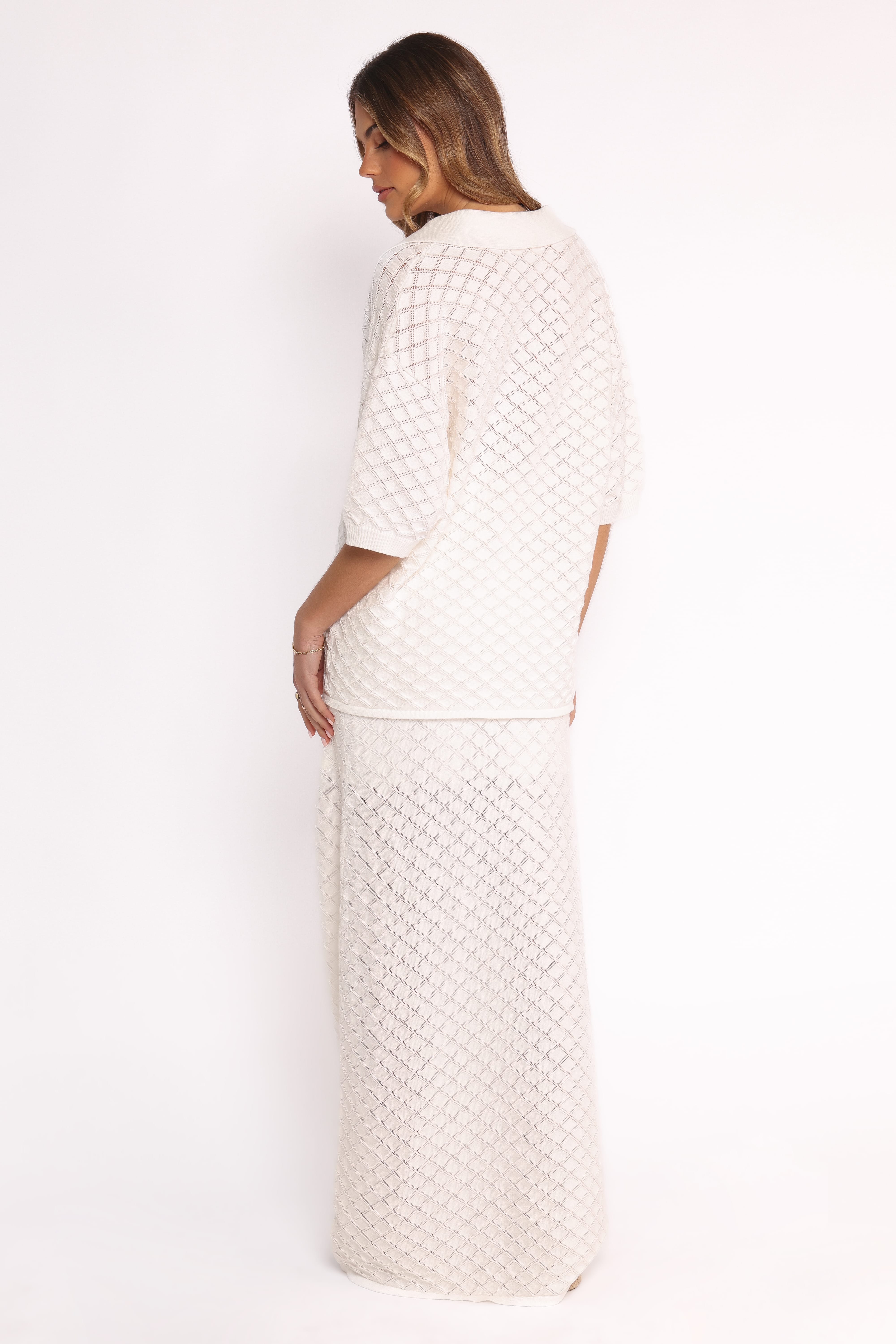 Meera Midi Skirt - White