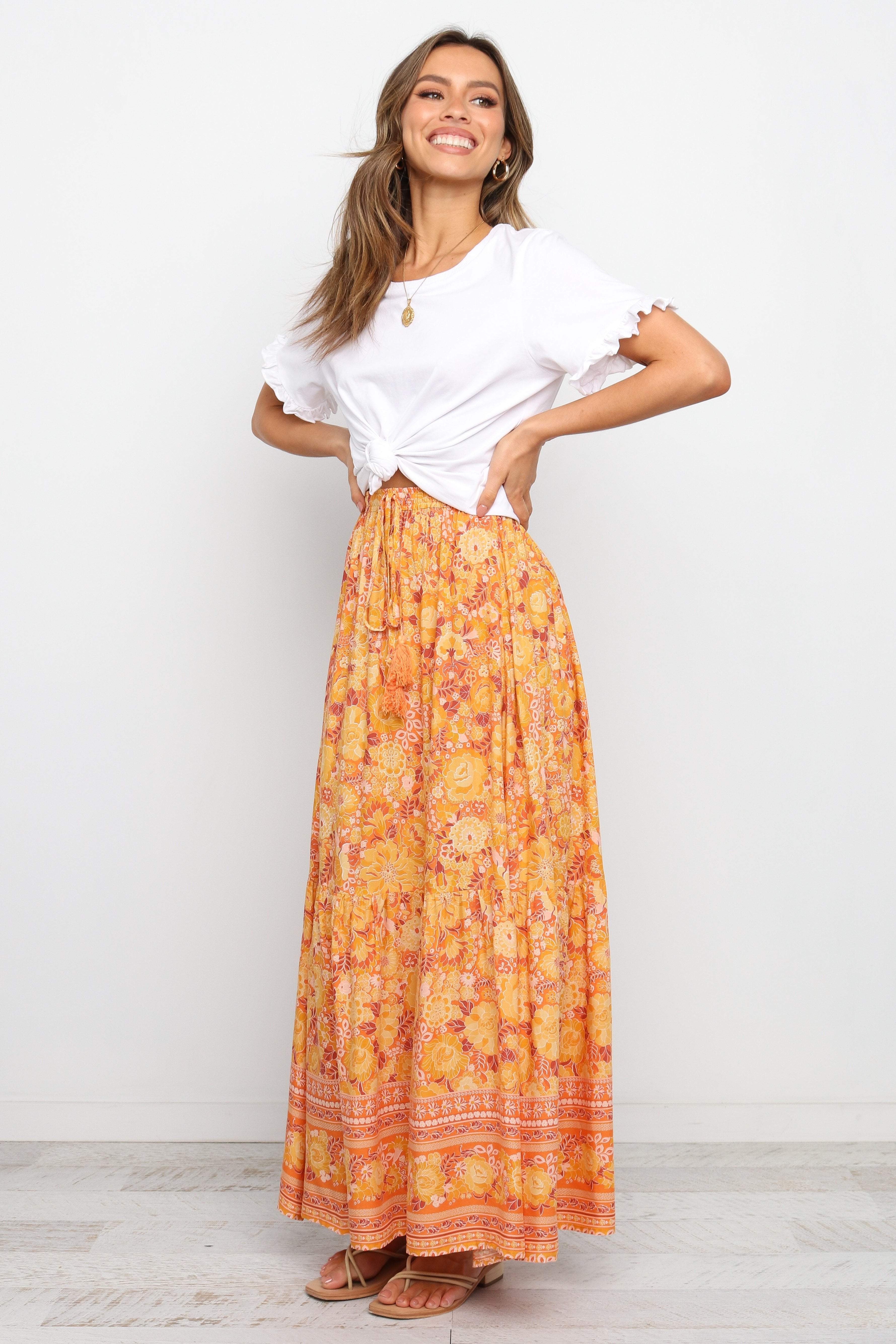 Nyasa Skirt - Orange
