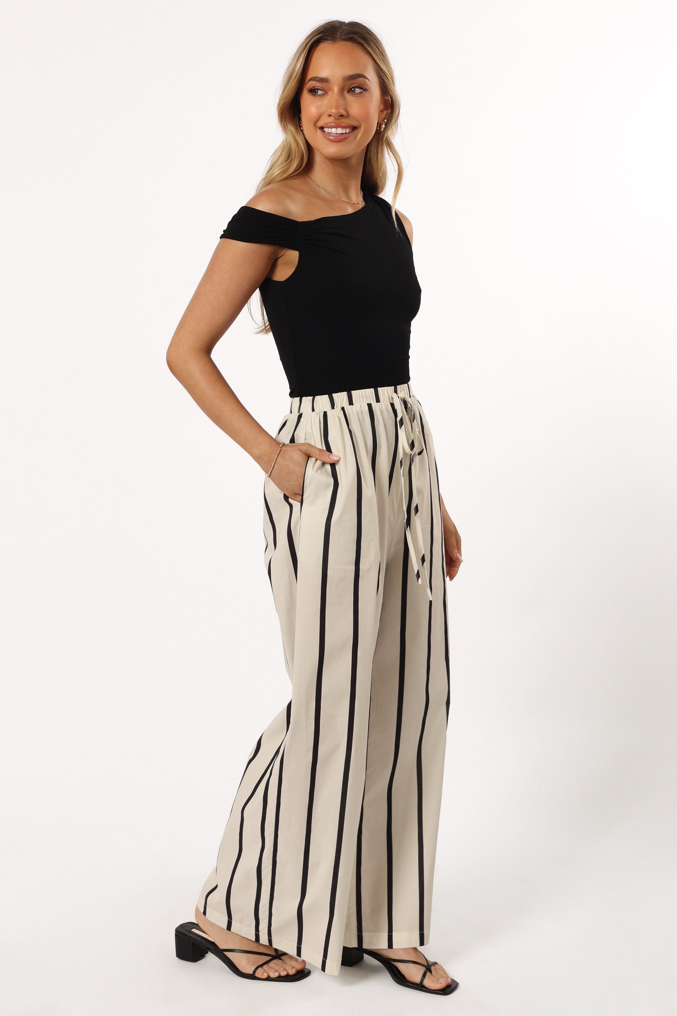 Silvia Pant - Cream Stripe