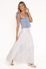 Zoey Maxi Skirt - White