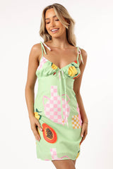 Anistyn Mini Dress - Green Papaya