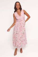 Eleanora Midi Dress - Pink Floral