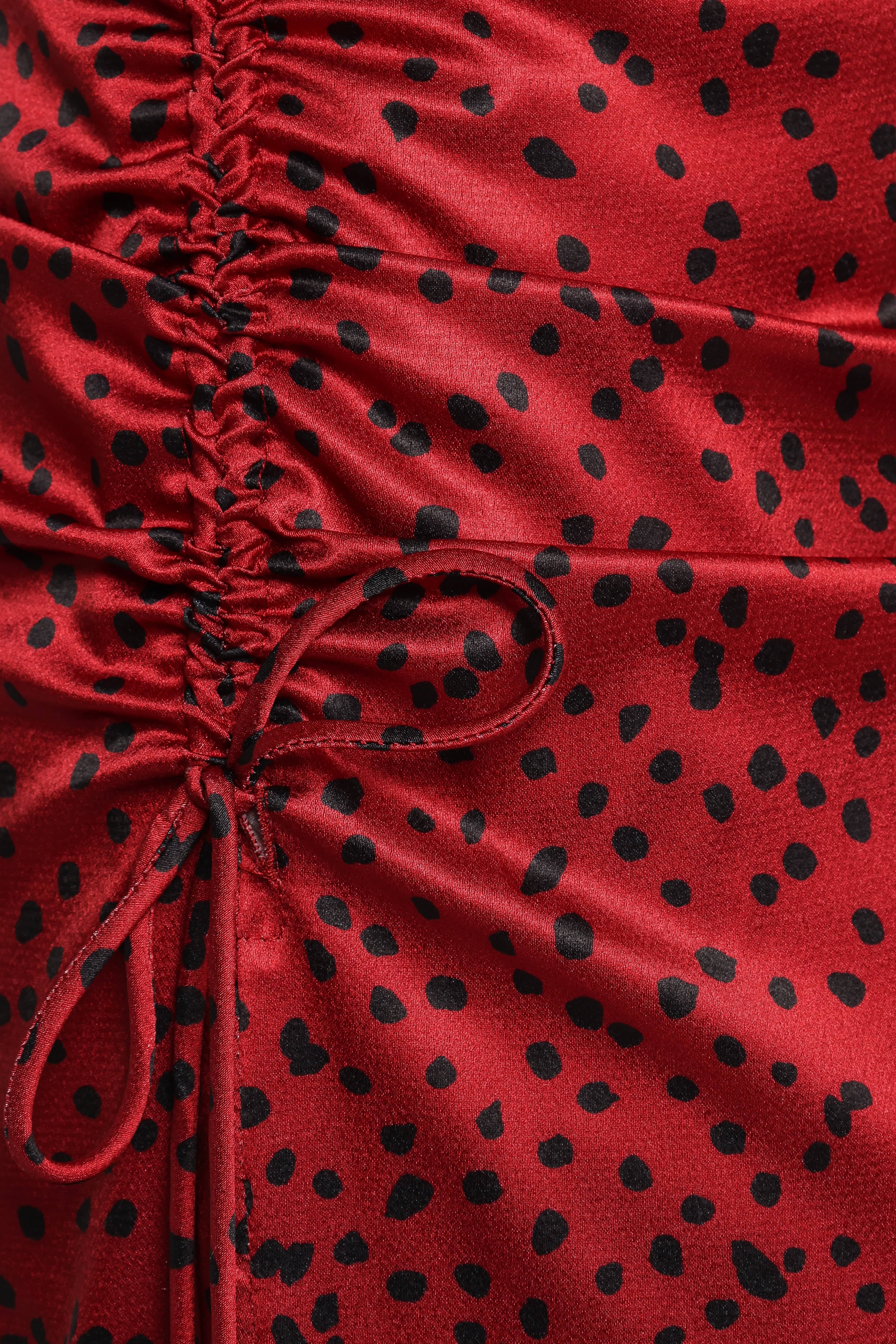 Enid Midi Dress - Red