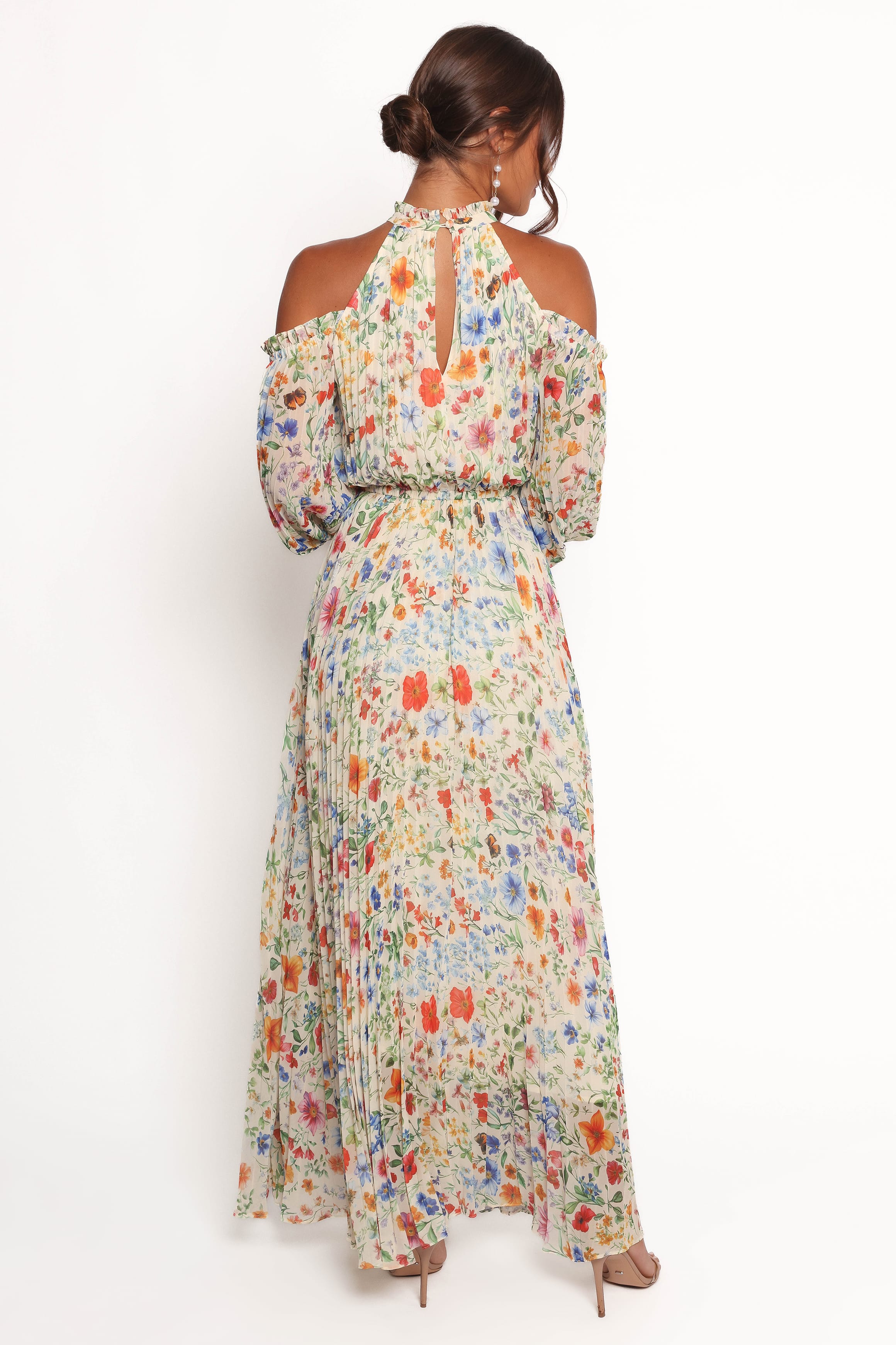 Hilary Pleated Maxi Dress - Garden Floral