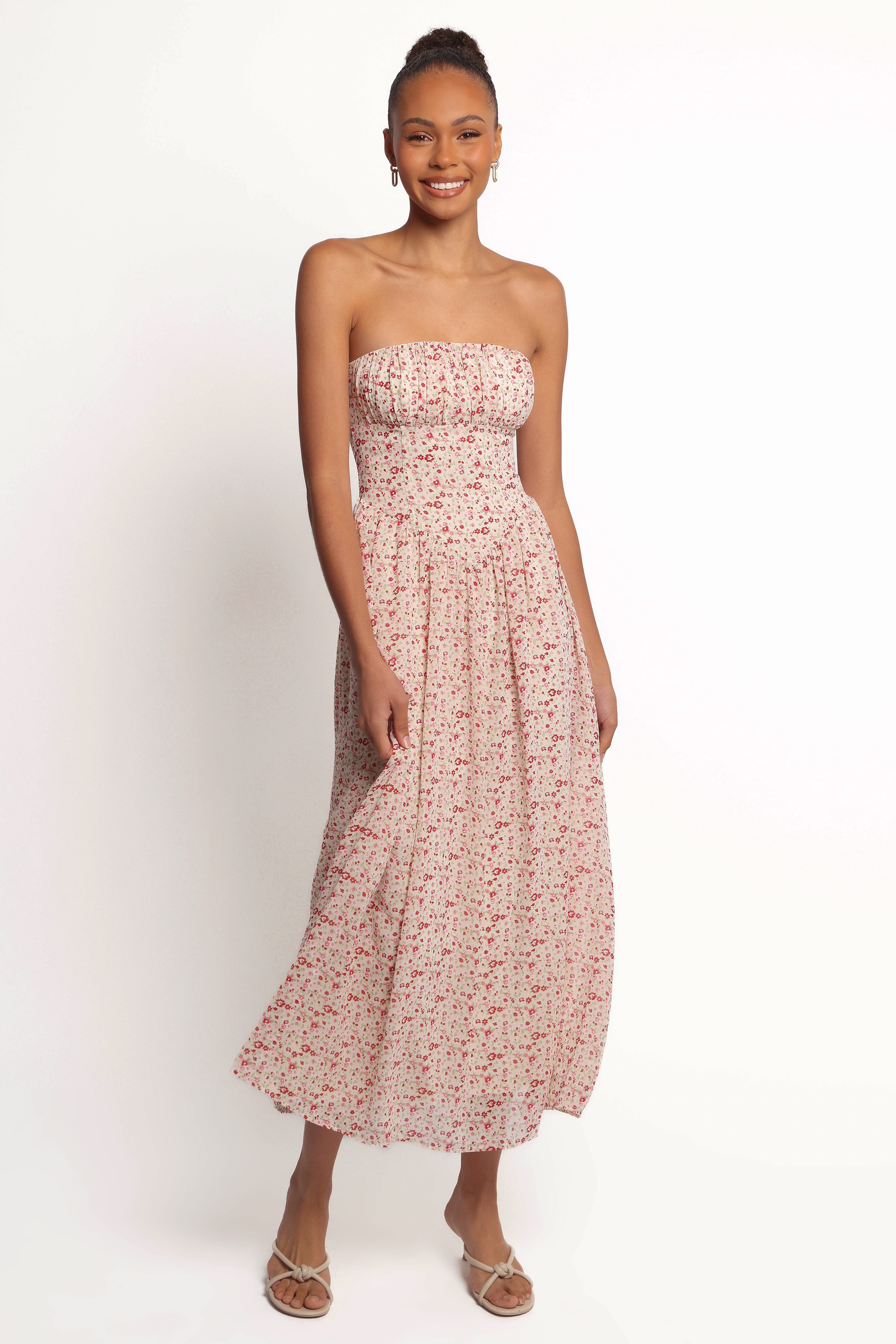 Jody Strapless Maxi Dress - Floral