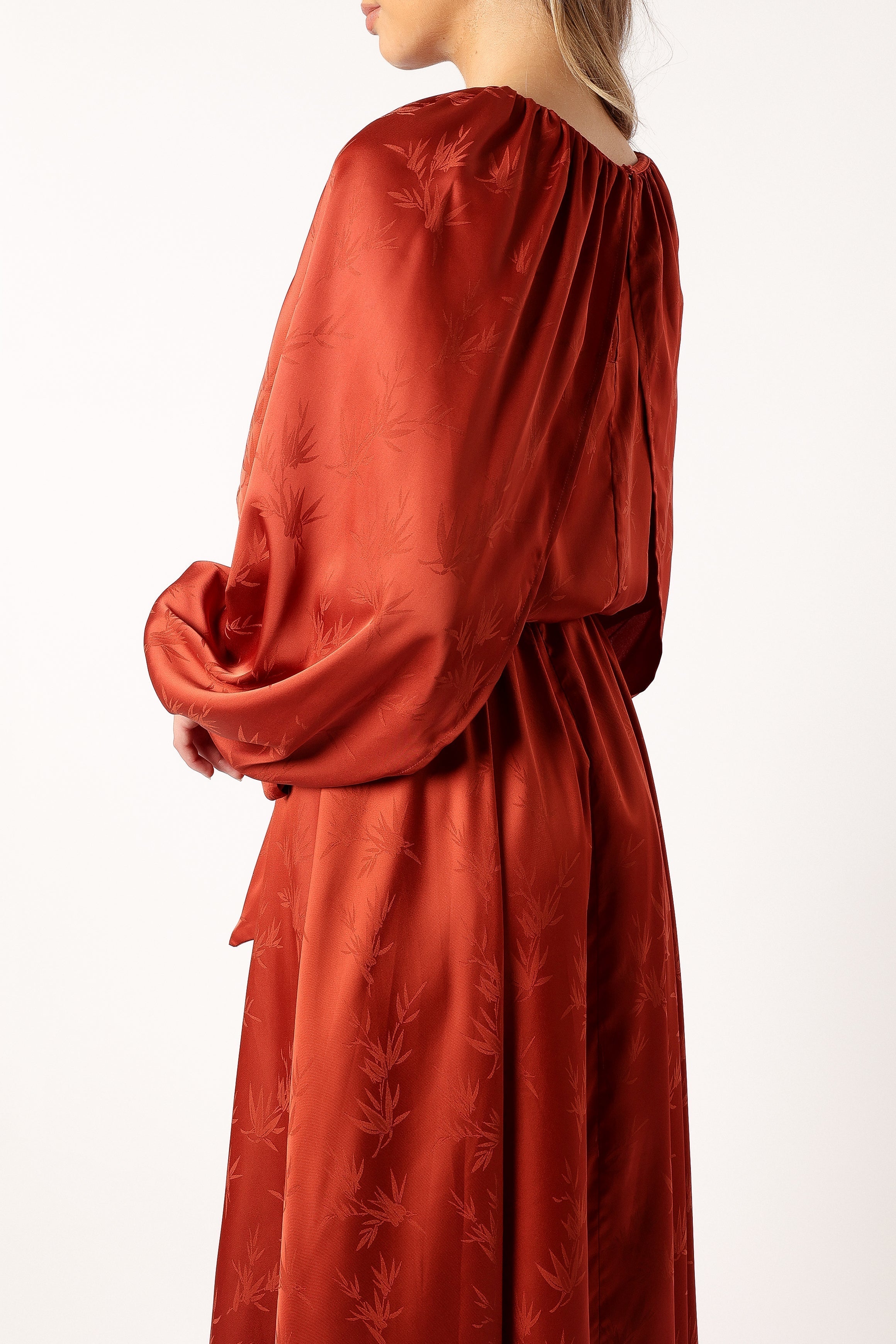 Lexie Long Sleeve Midi Dress - Bronze