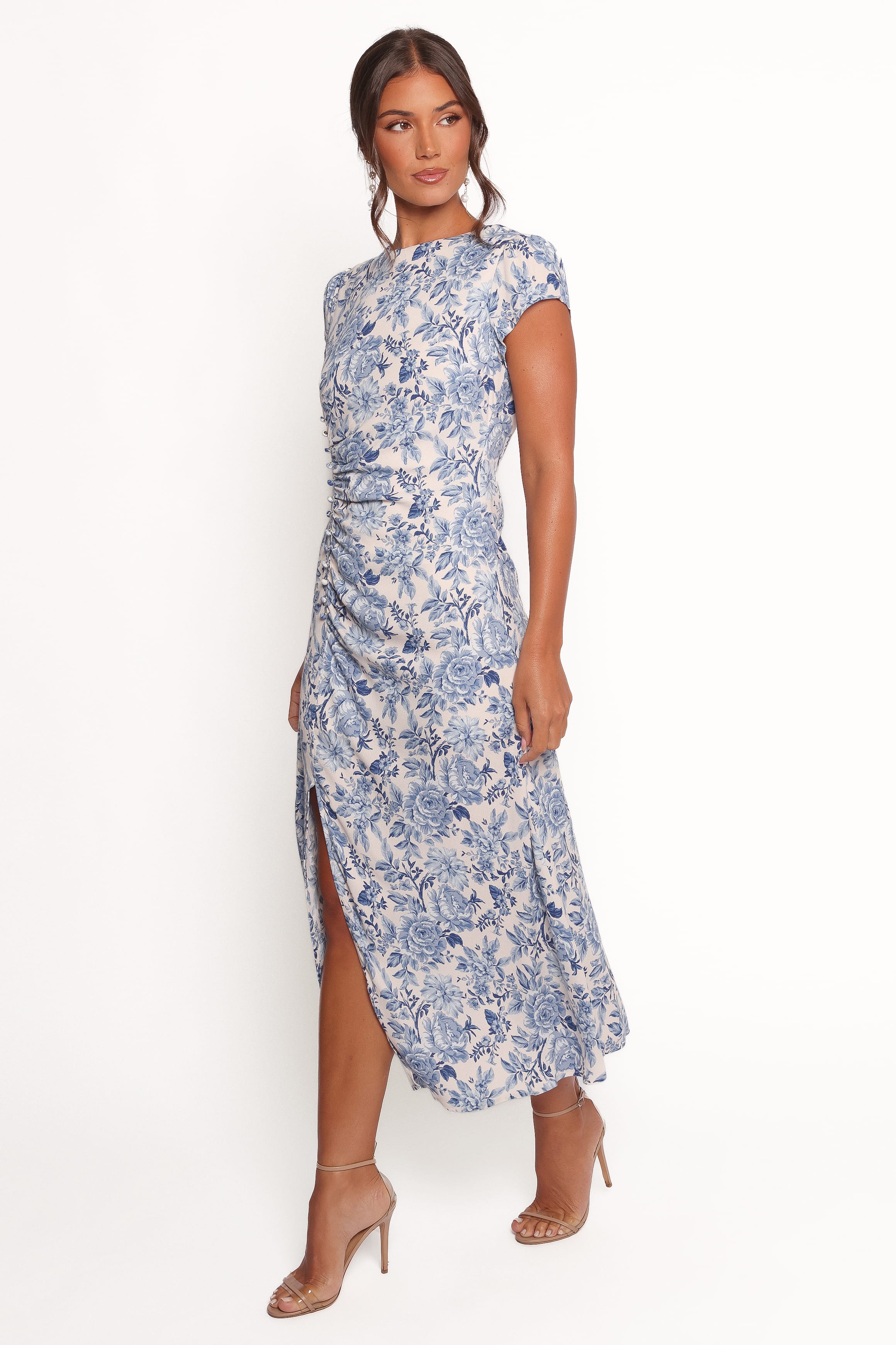 Lisbeth Midi Dress - Blue Floral