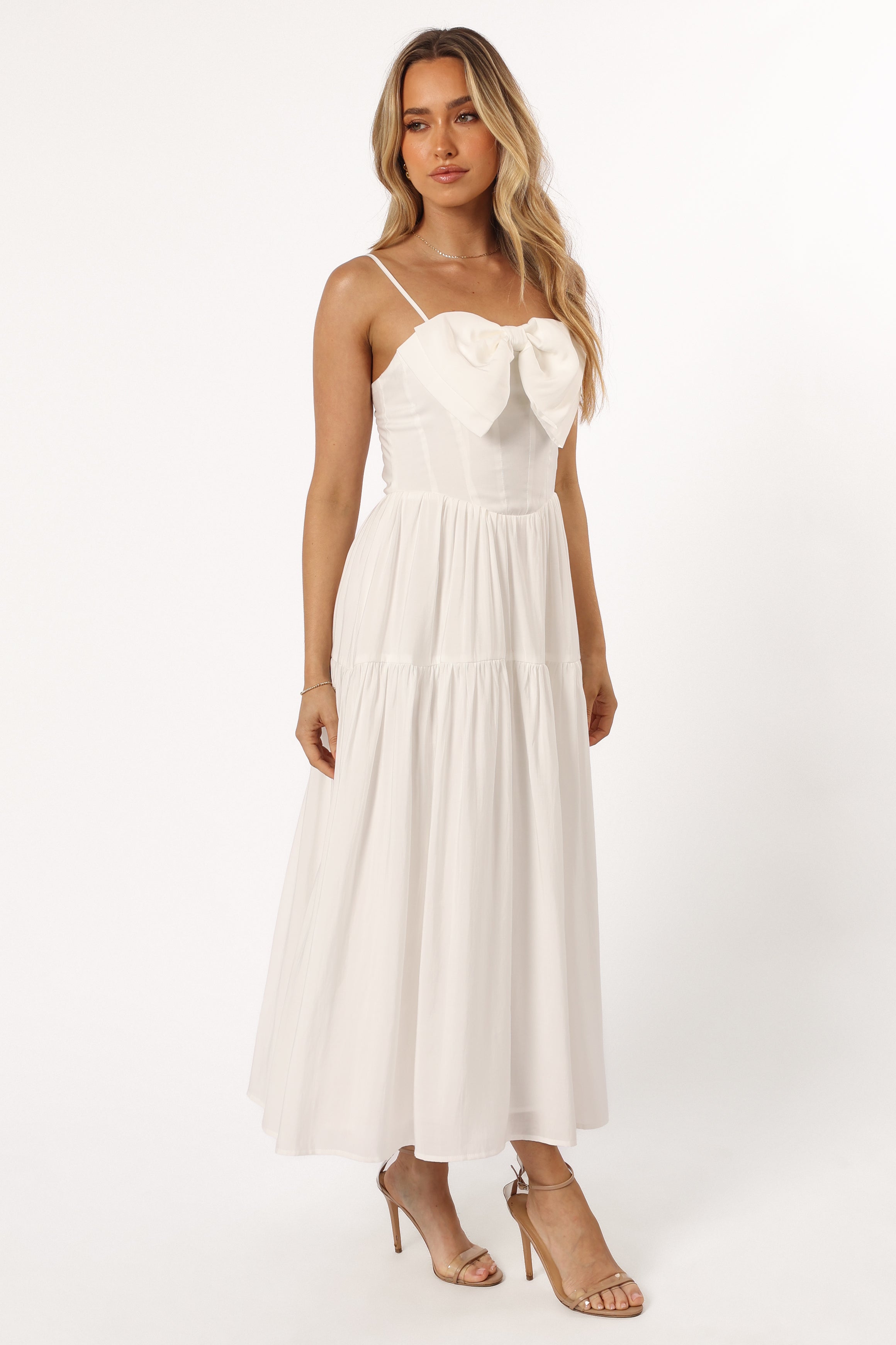 Maeve Midi Bow Dress - Ivory