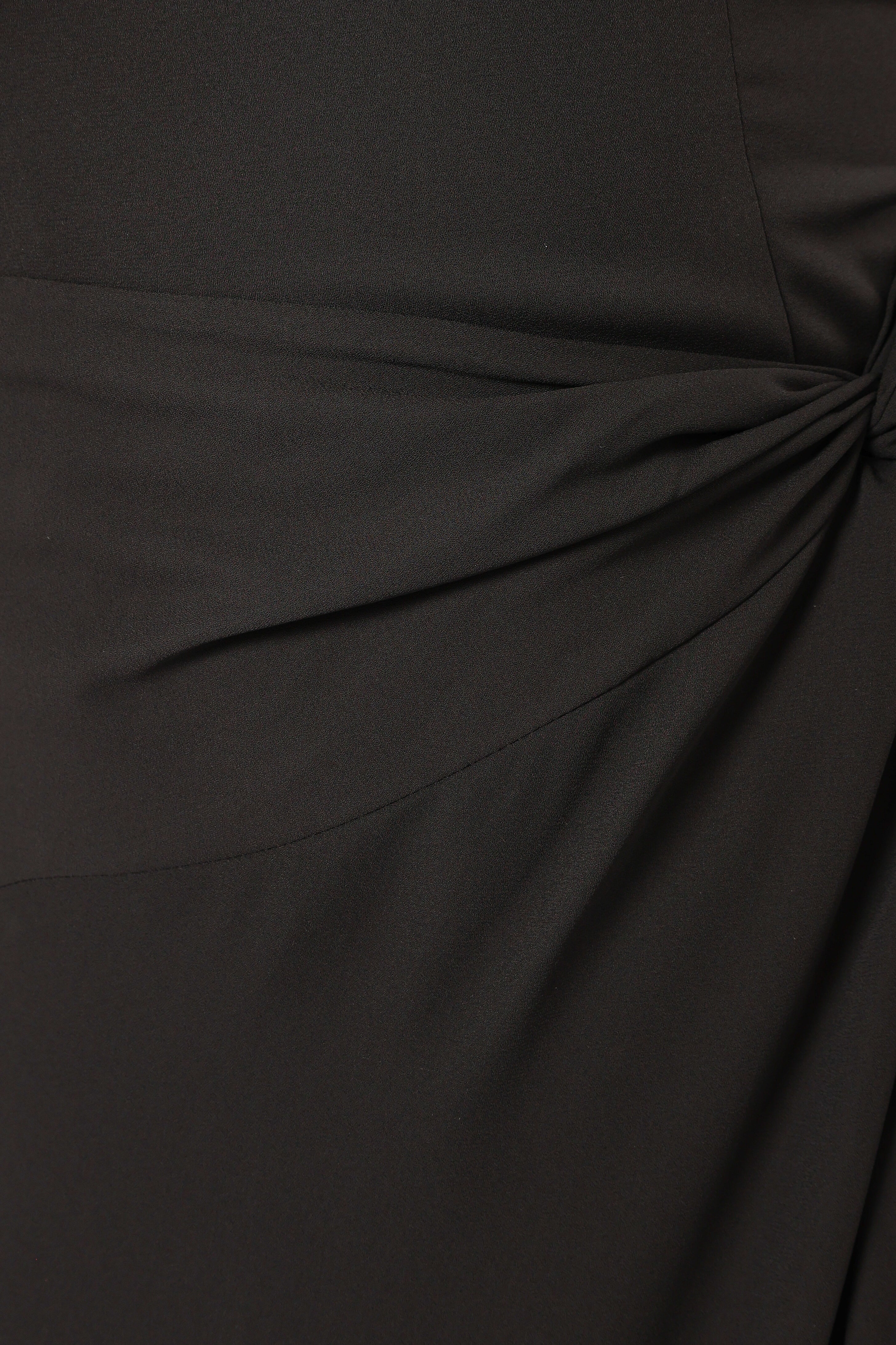 Nadea Faux Wrap Maxi Dress - Black