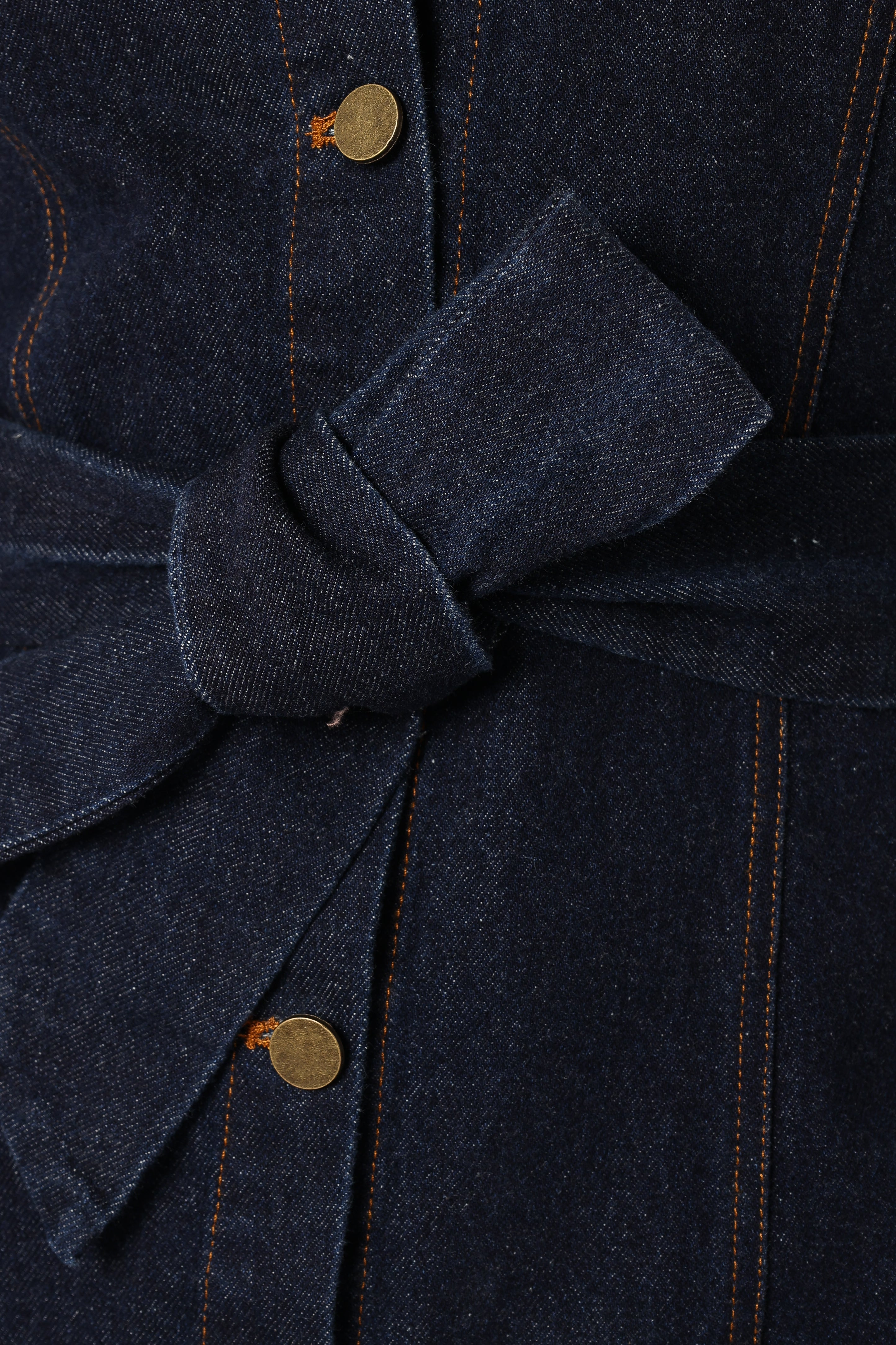 Natala Long Sleeve Mini Dress - Denim
