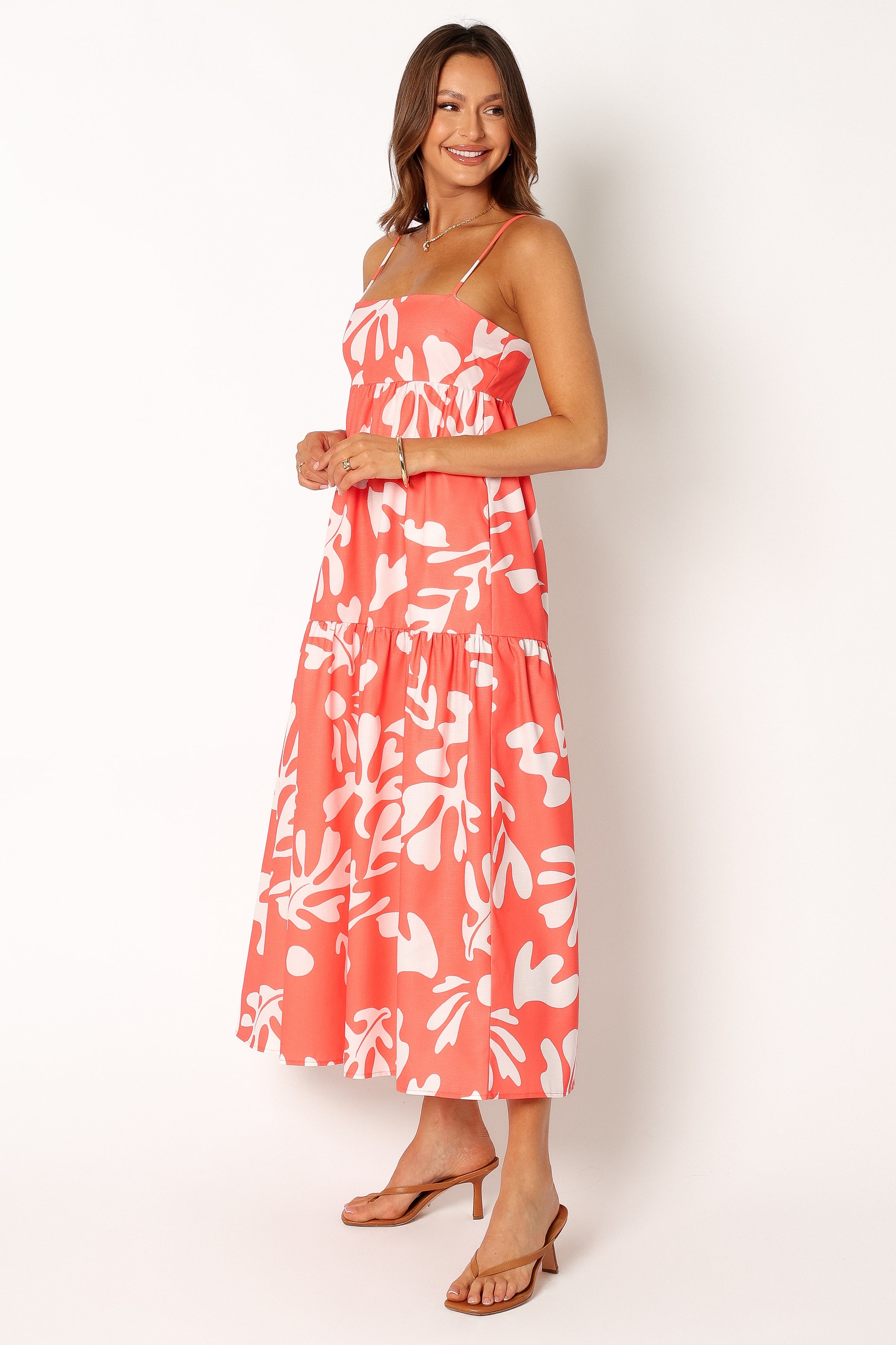 Payton Maxi Slip Dress - Melon White