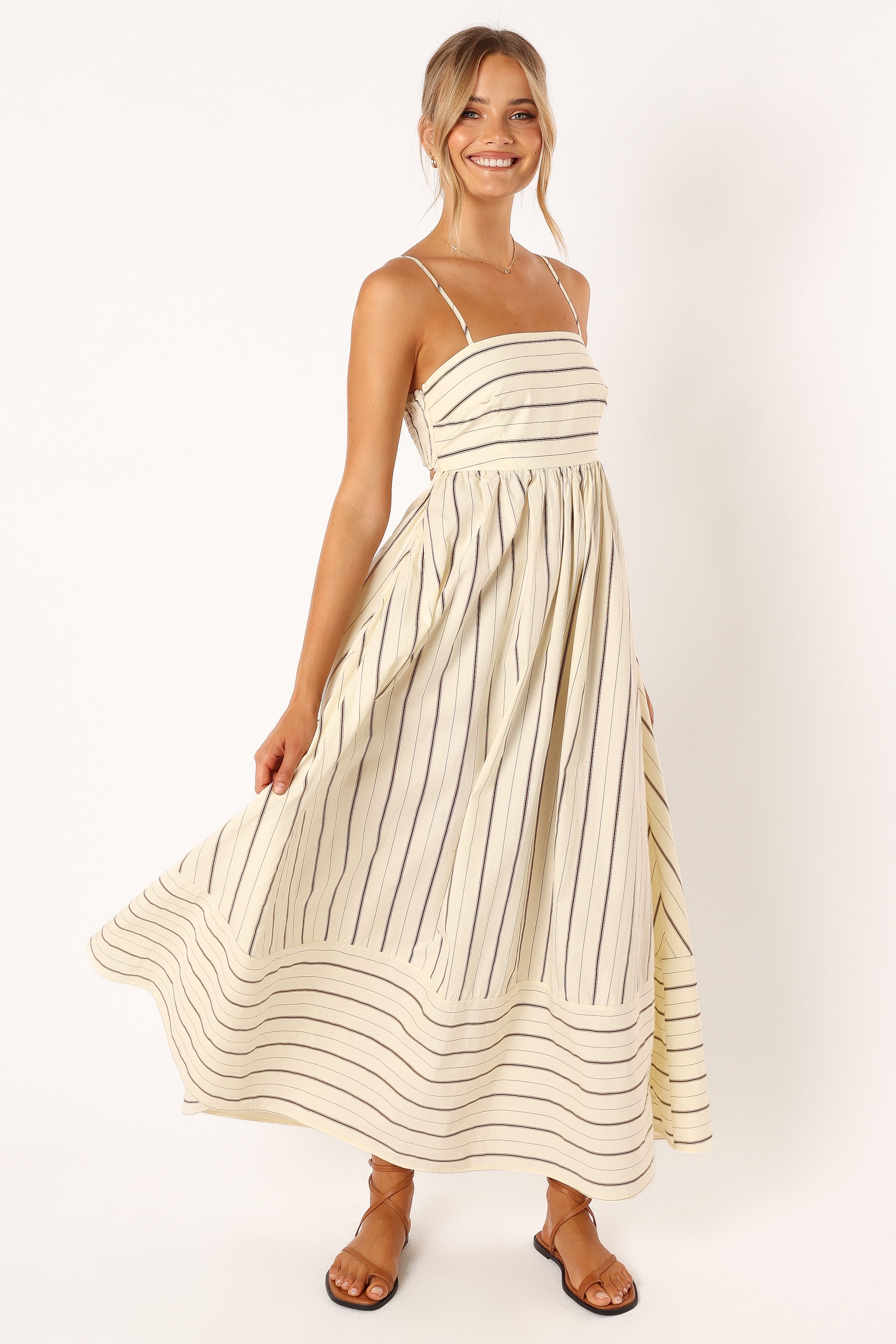 Pixie Maxi Dress - Beige Tan