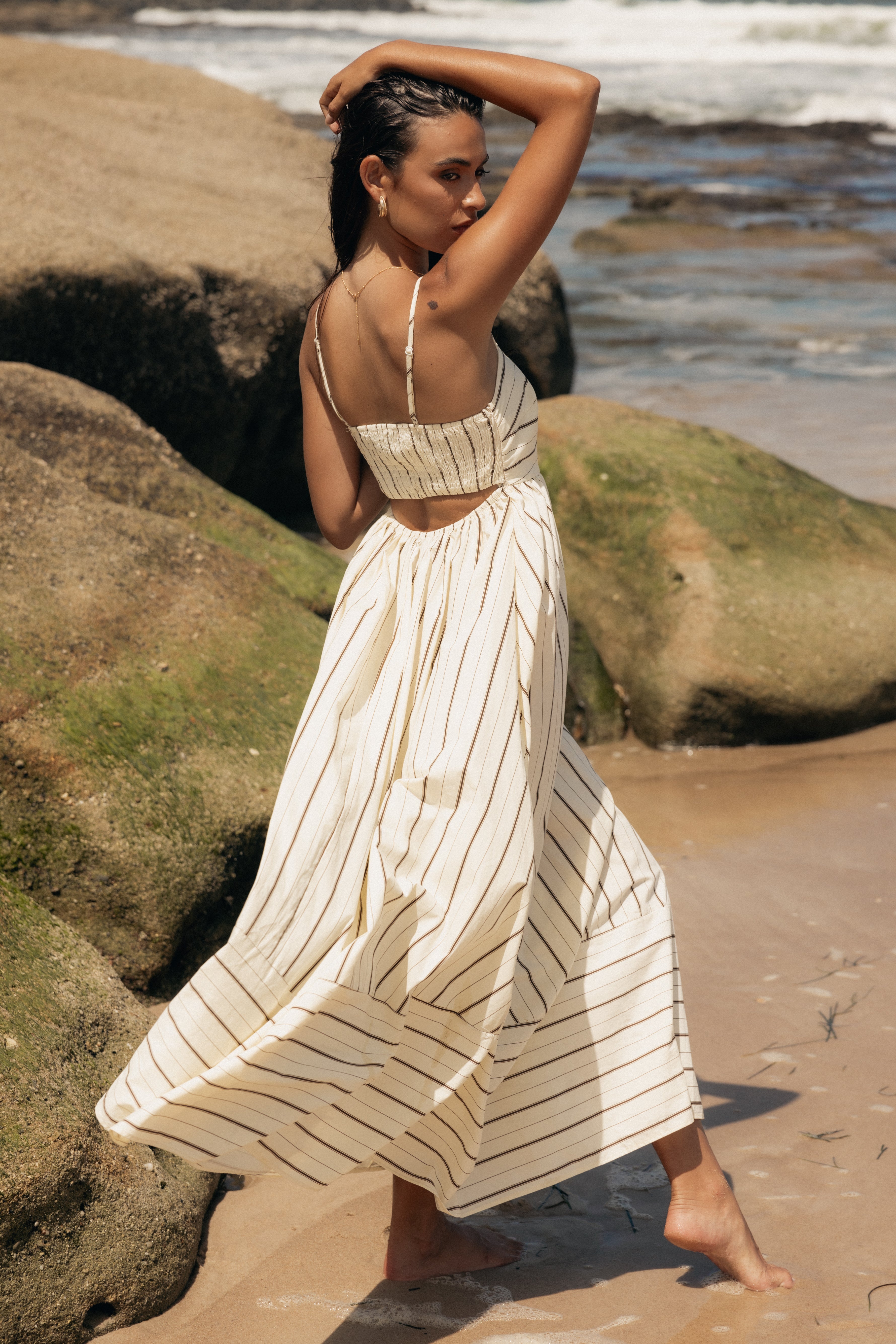 Pixie Maxi Dress - Beige Tan