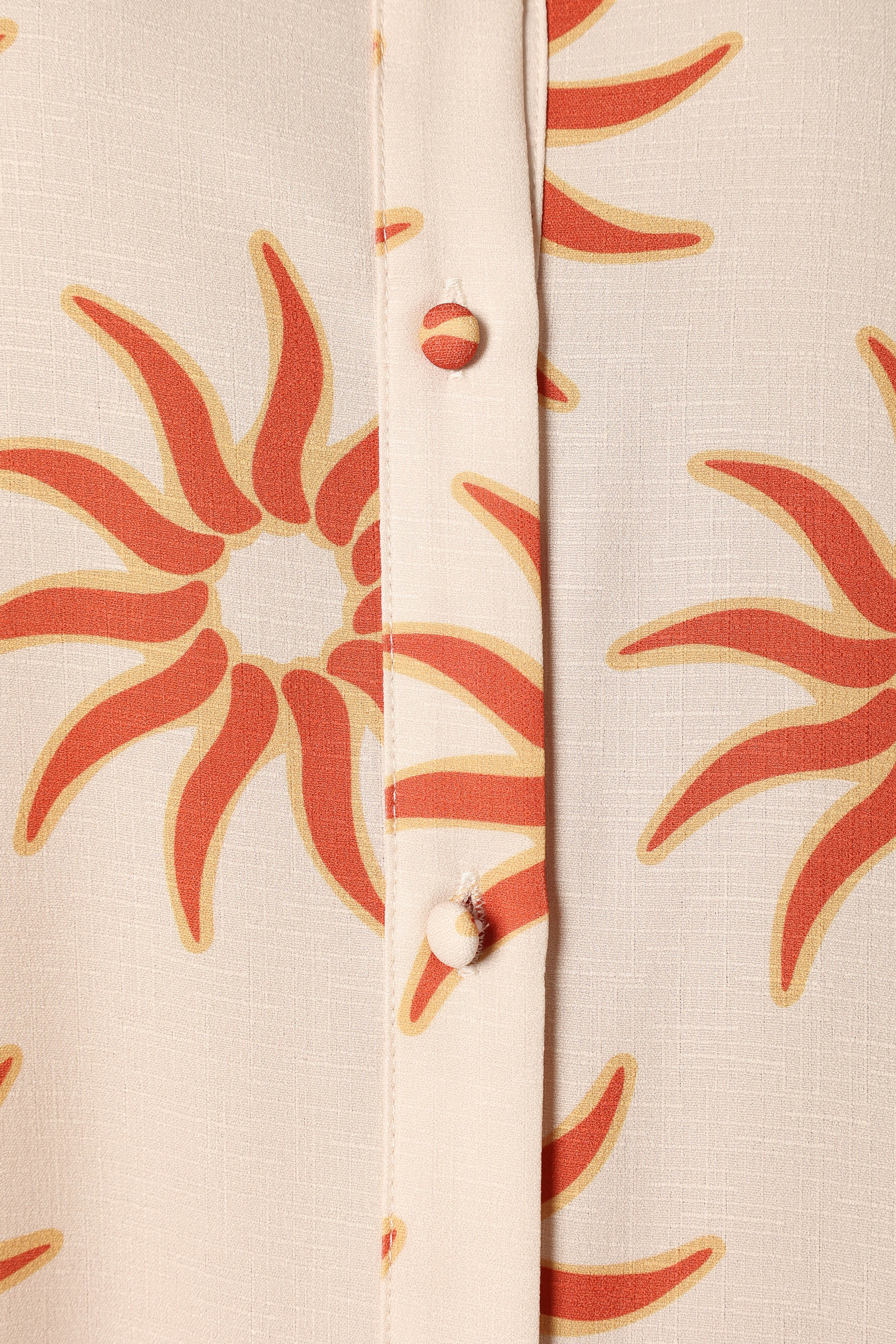 Ren Long Sleeve Mini Dress - Soleil