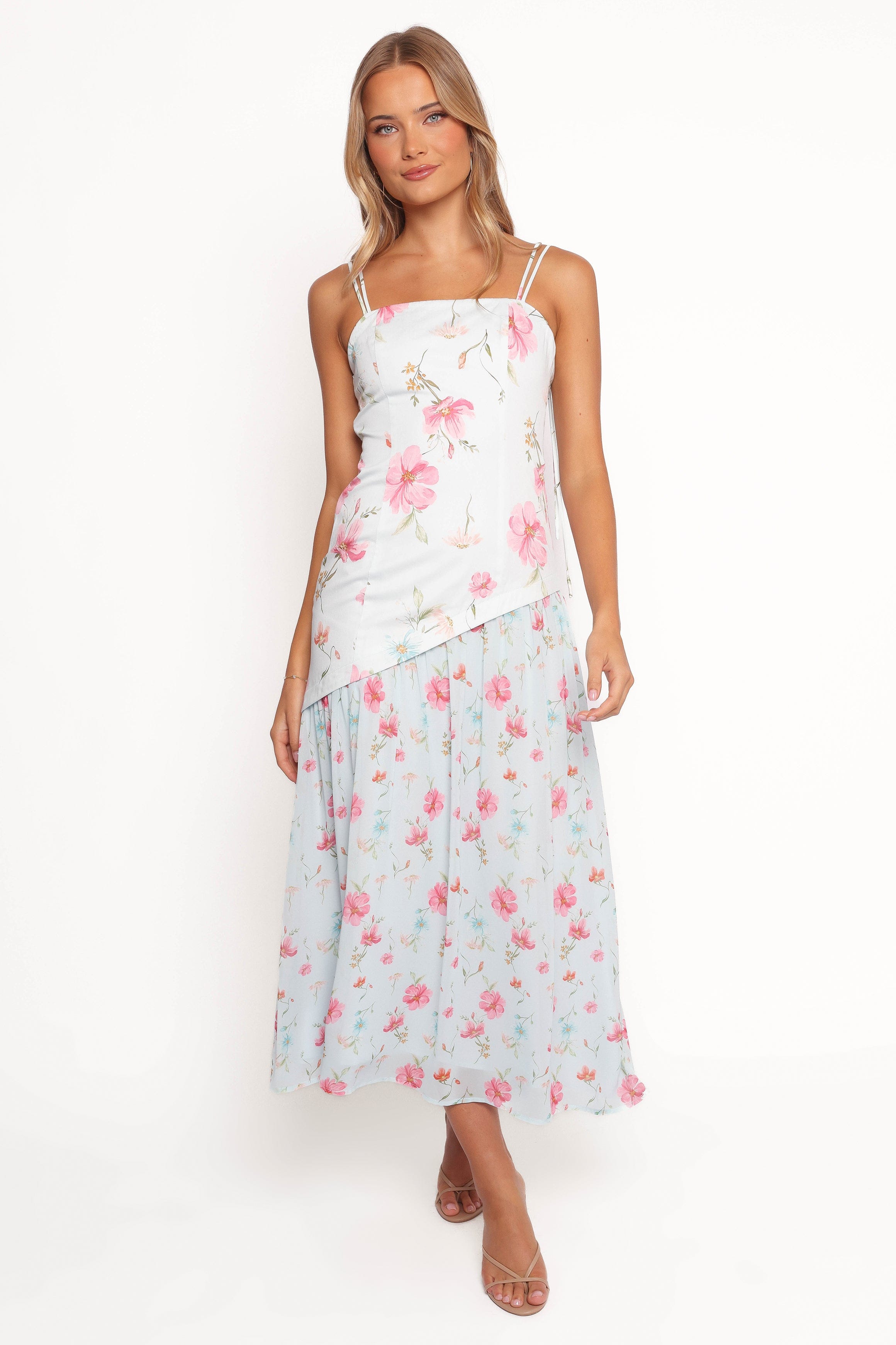 Renata Maxi Dress - Blue Floral