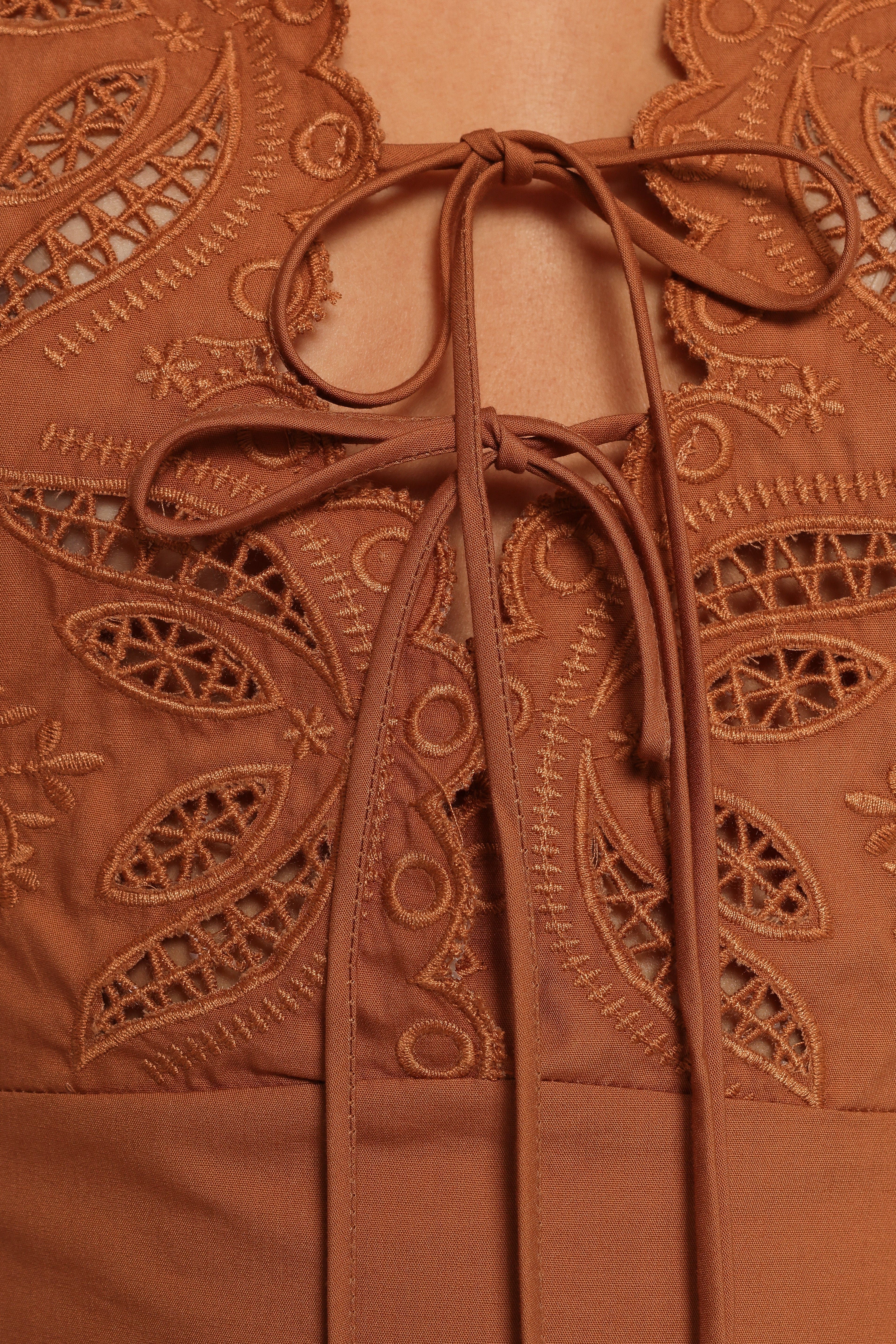 Rhodes Mini Dress - Brown