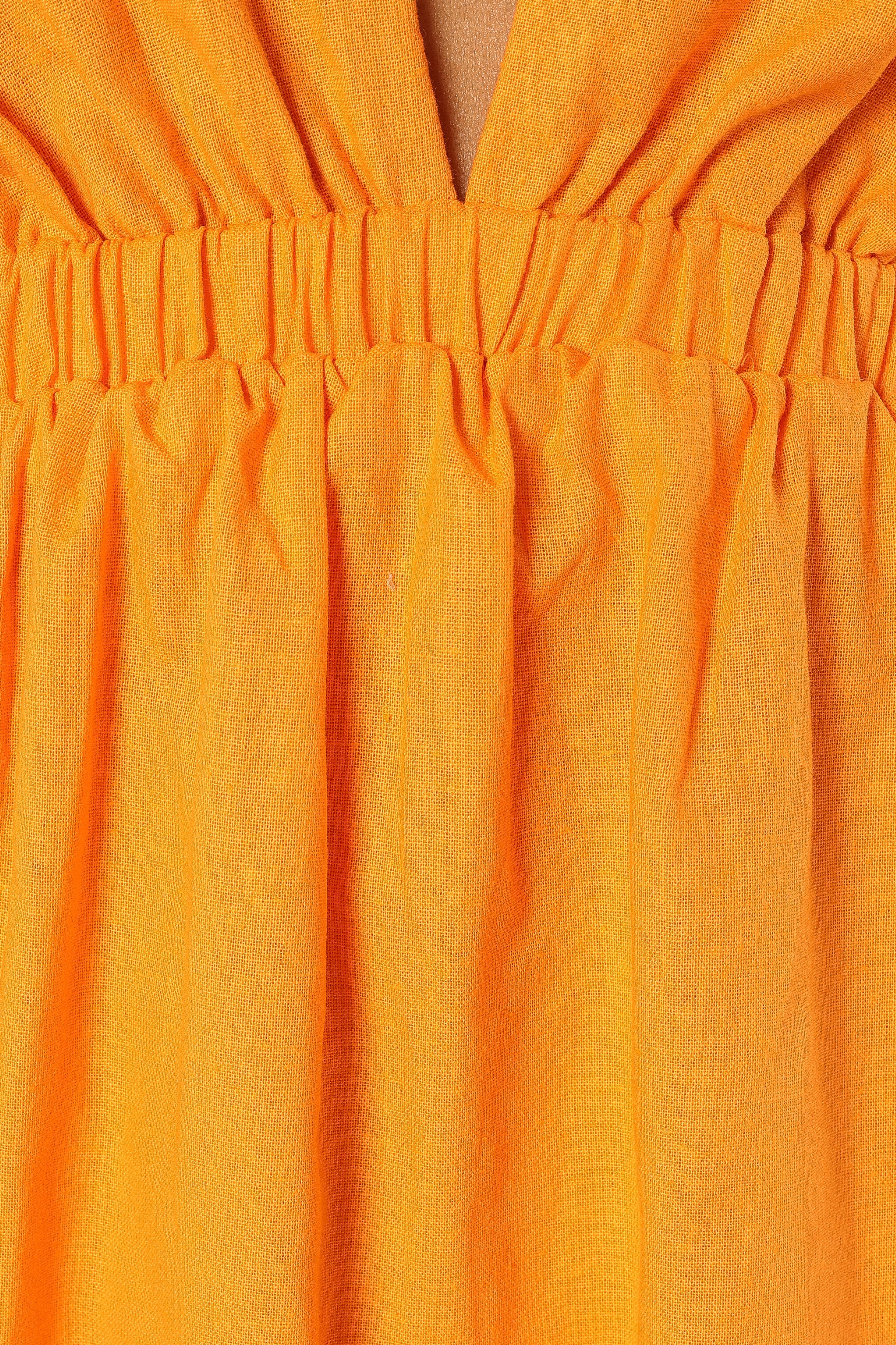 Sachie Cut Out Mini Dress - Orange