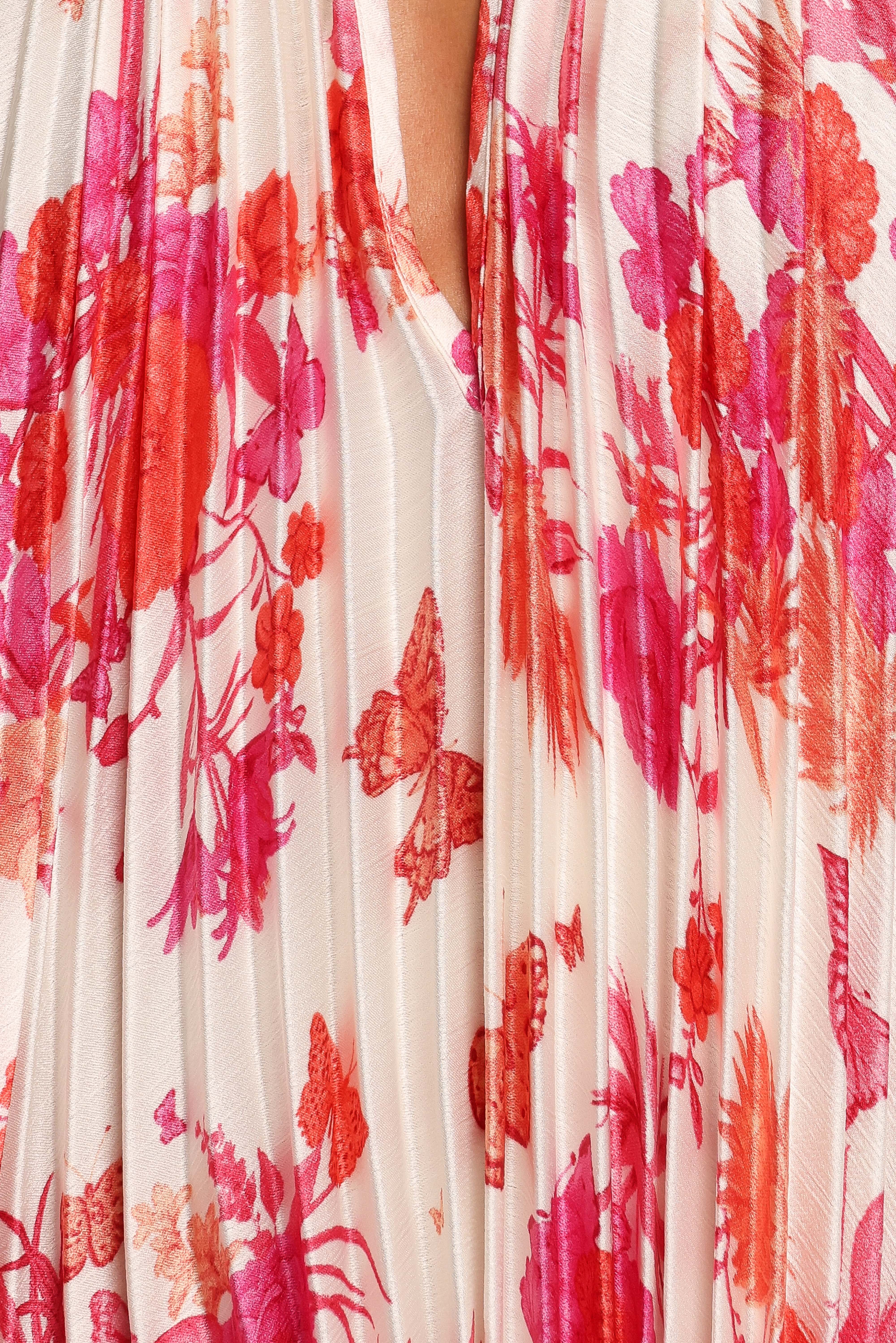 Sirmione Maxi Dress - Pink Floral