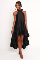 Soren Halterneck Midi Dress - Black