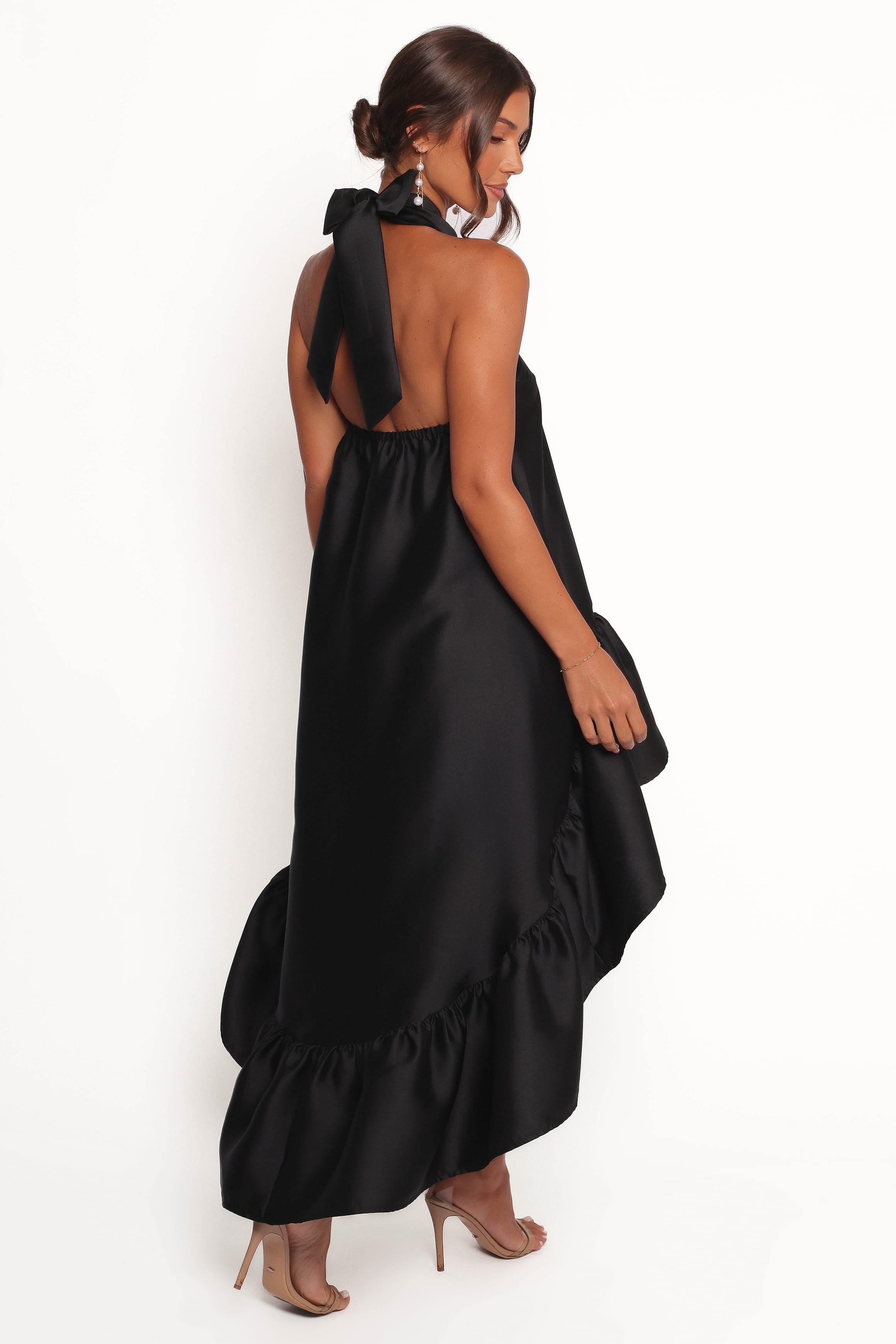 Soren Halterneck Midi Dress - Black