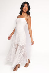 Varia Lace Maxi Dress - White