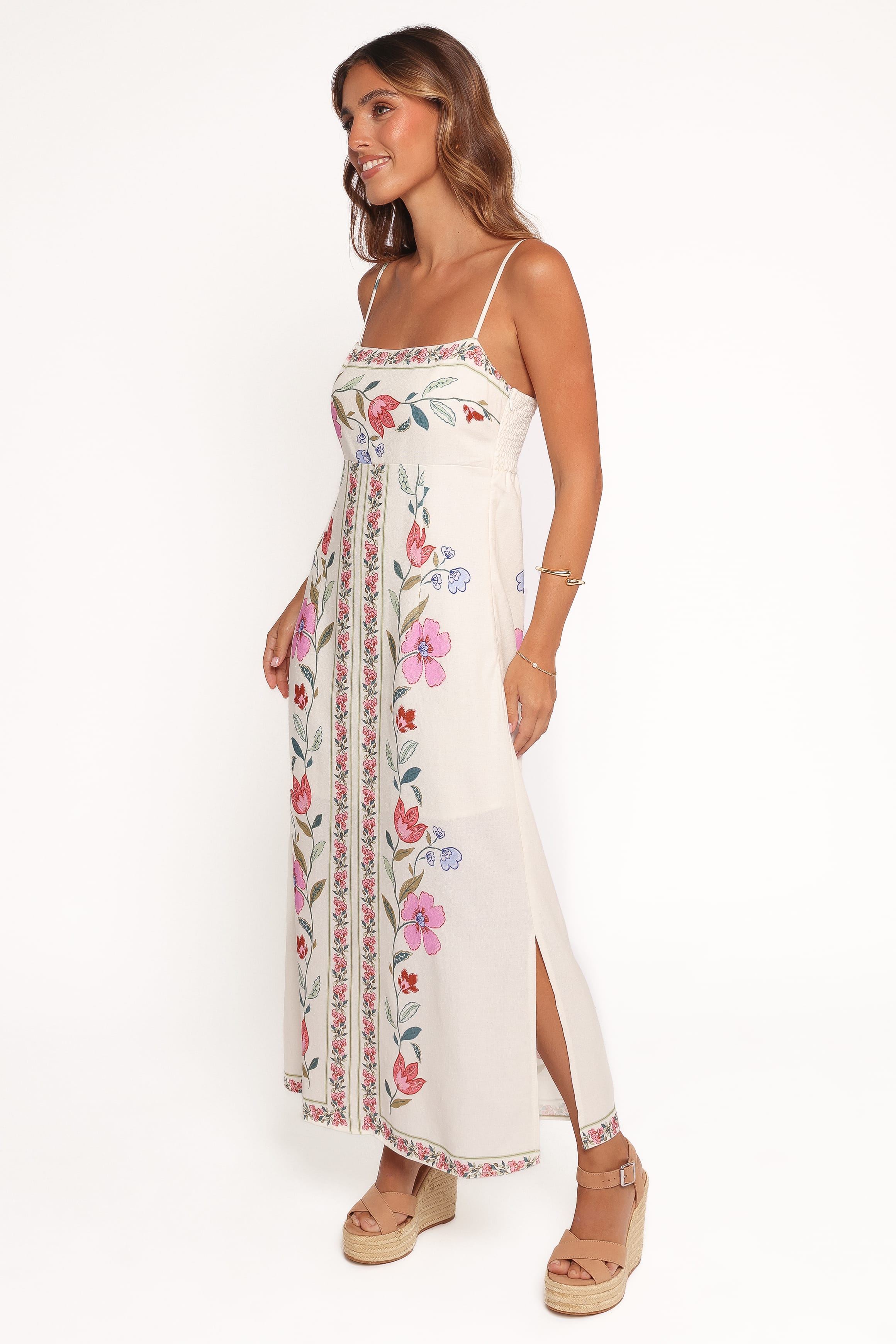 Vesta Midi Dress - Pink Multi