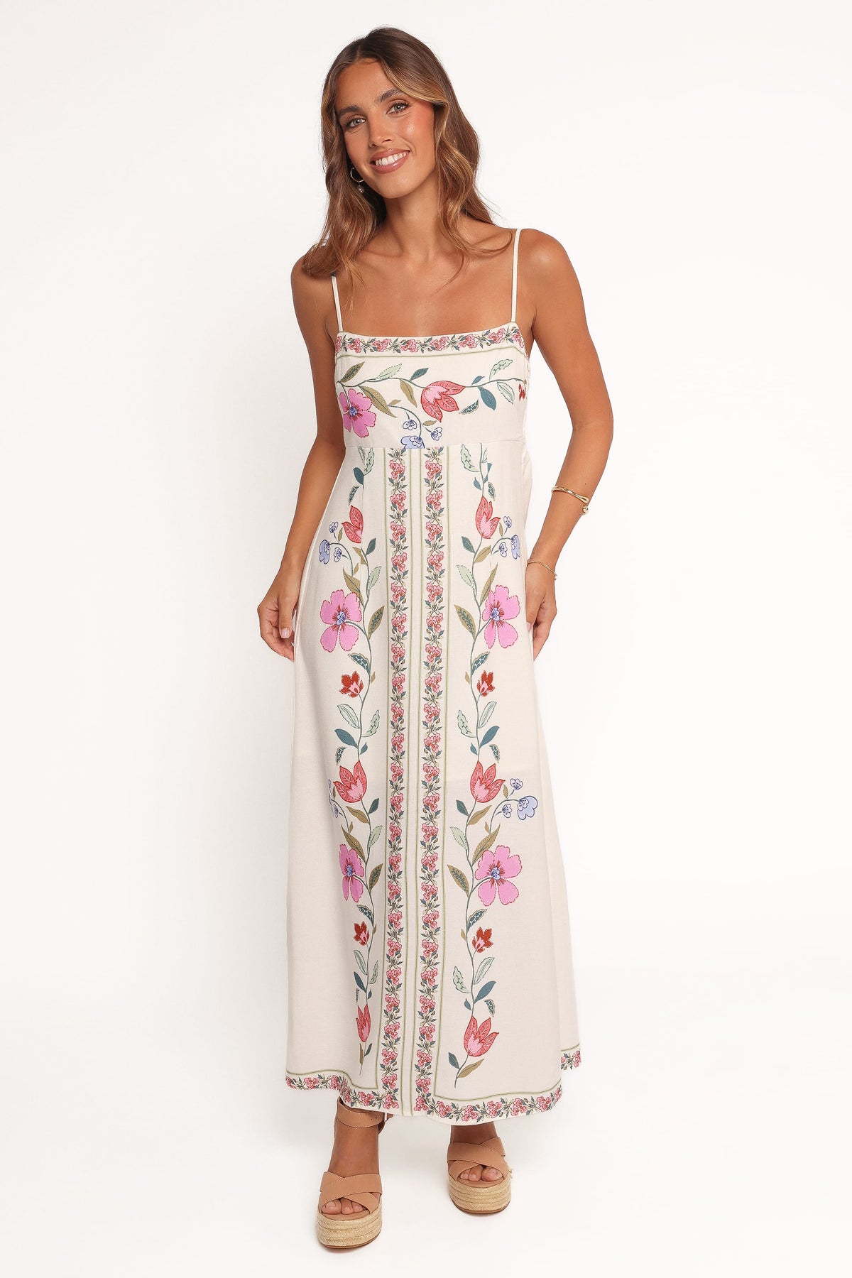 Vesta Midi Dress - Pink Multi