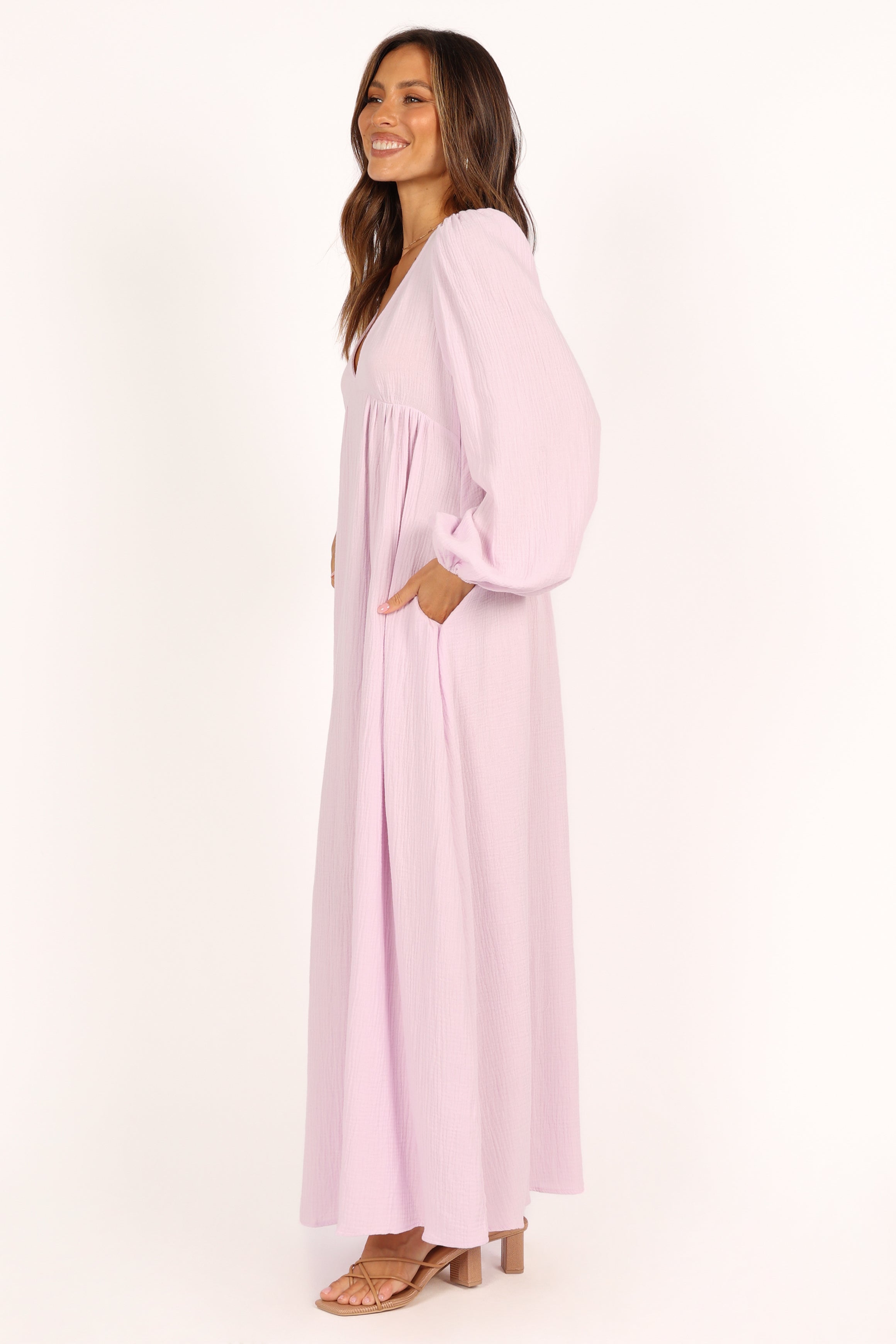 Willow Long Sleeve Maxi Dress - Lilac