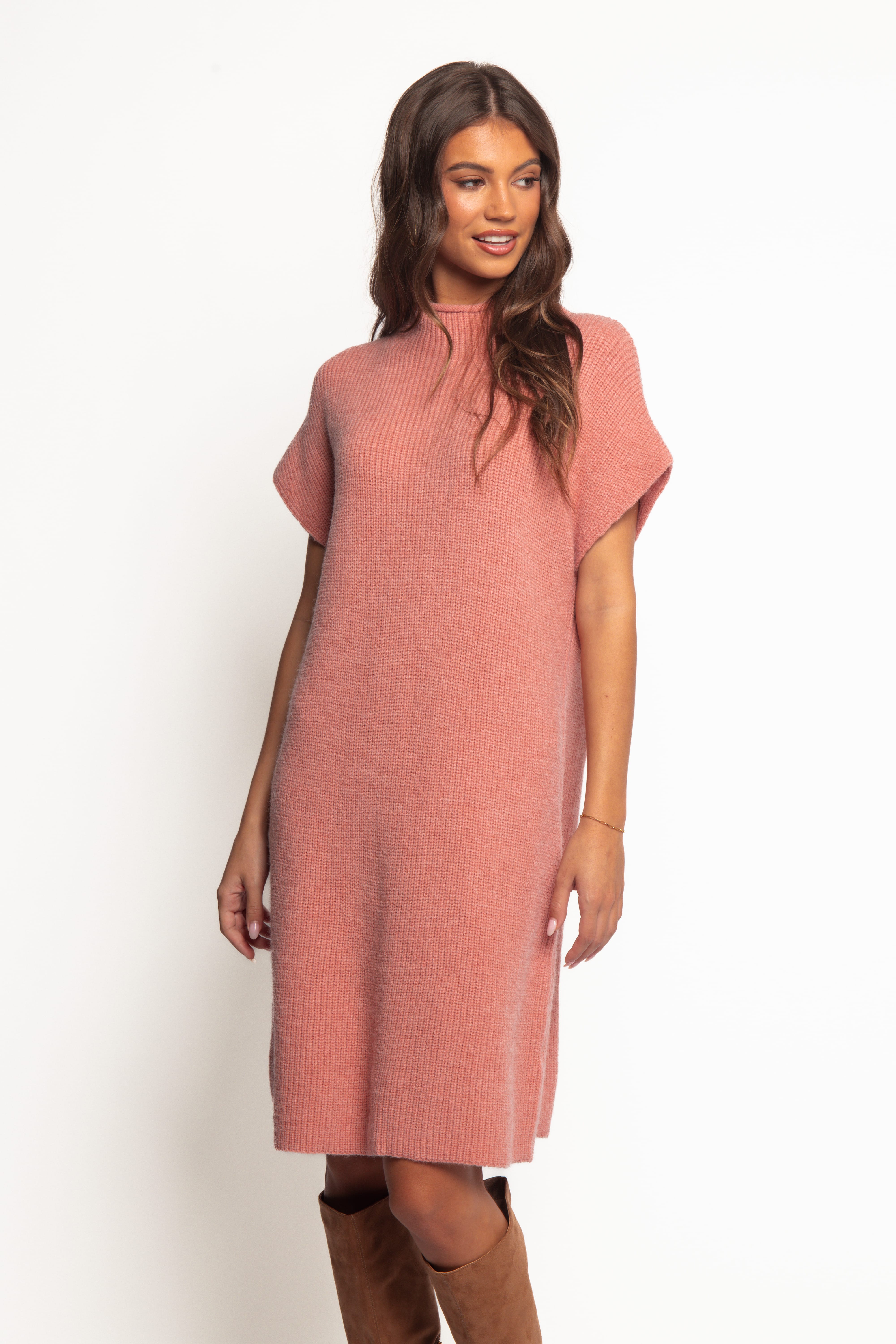 Wright Knit Mini Dress - Pink