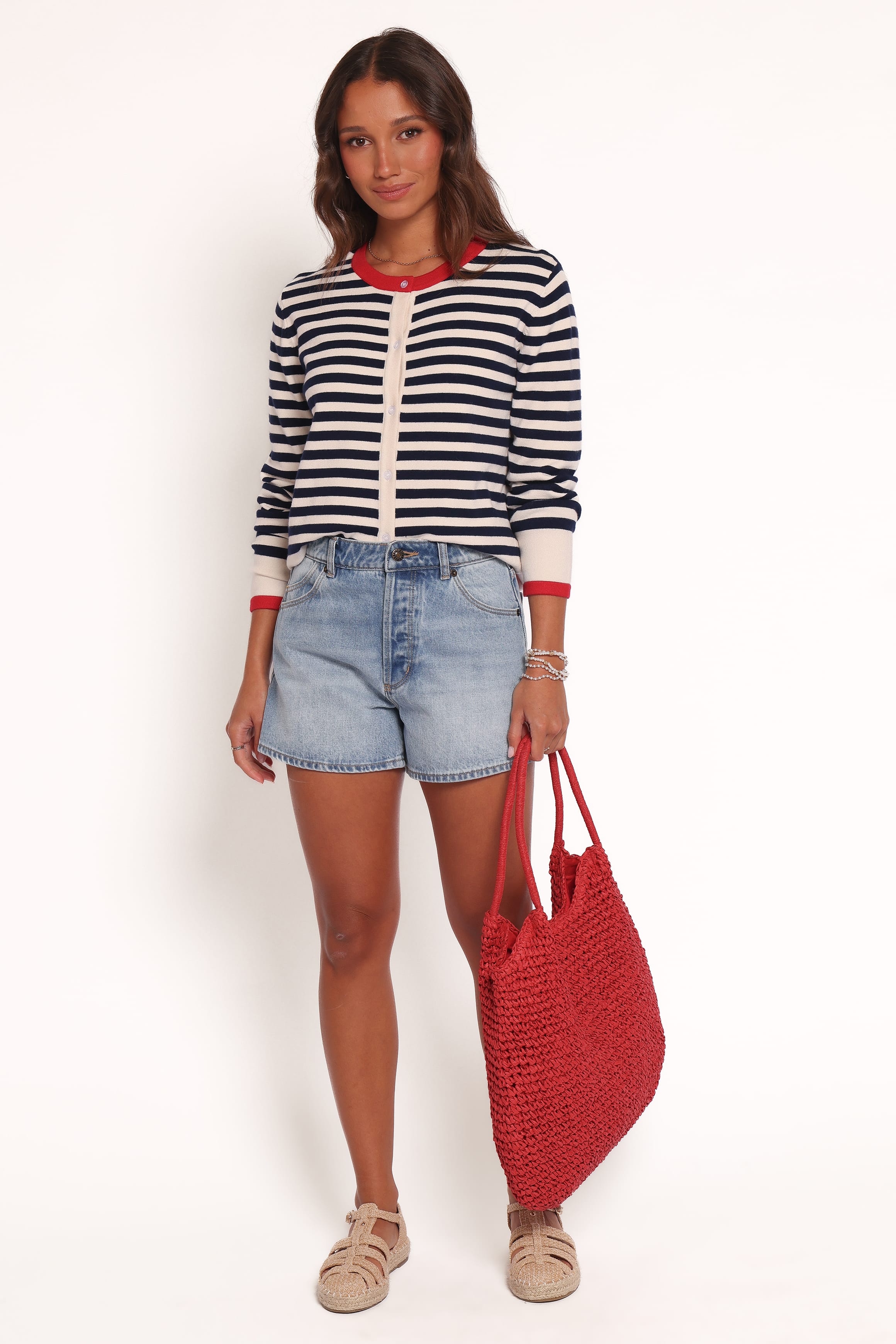 Scout Stripe Cardigan - Blue Stripe