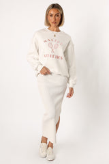 Cielo Malibu Athletics Sweatshirt - White