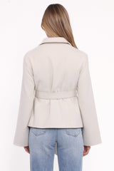 Halston Coat - Cream