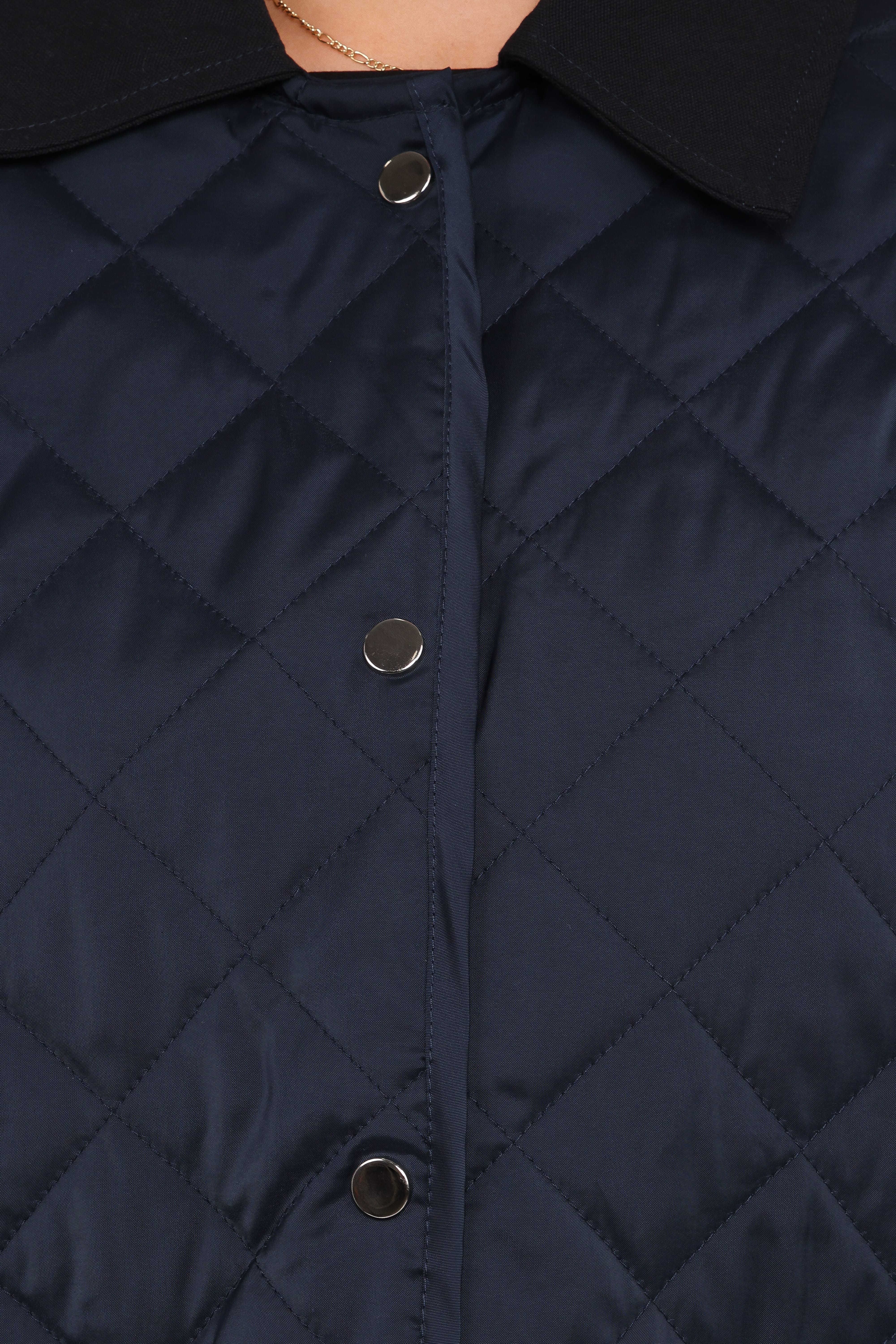 Lynly Quilted Barn Jacket - Navy