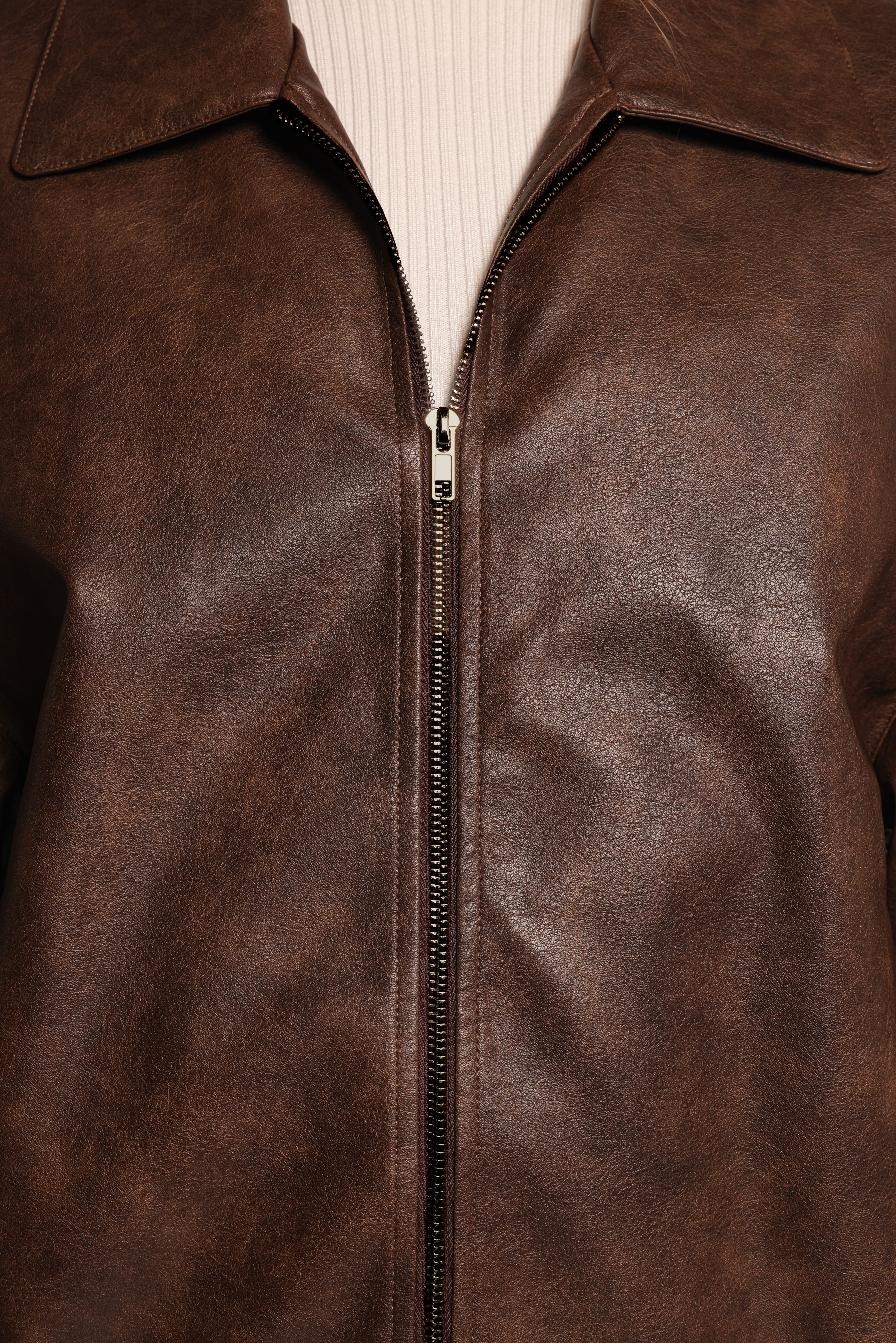 Zoe Bomber Jacket - Brown