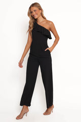Talita One Shoulder Jumpsuit - Black