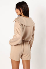 Peri Sweater Romper - Tan