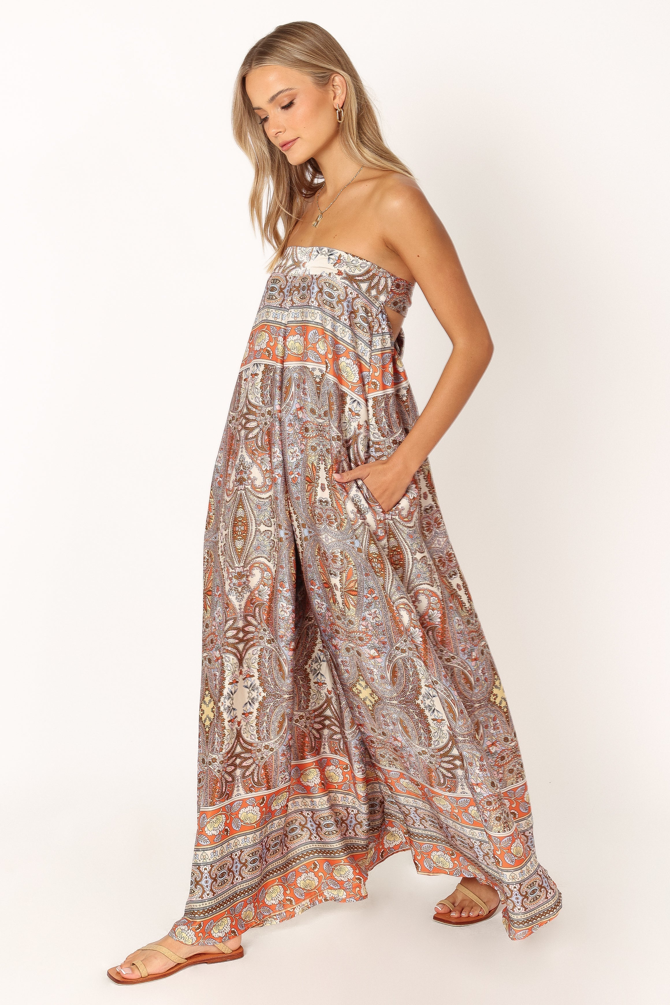 Sarah Strapless Jumpsuit - Multi