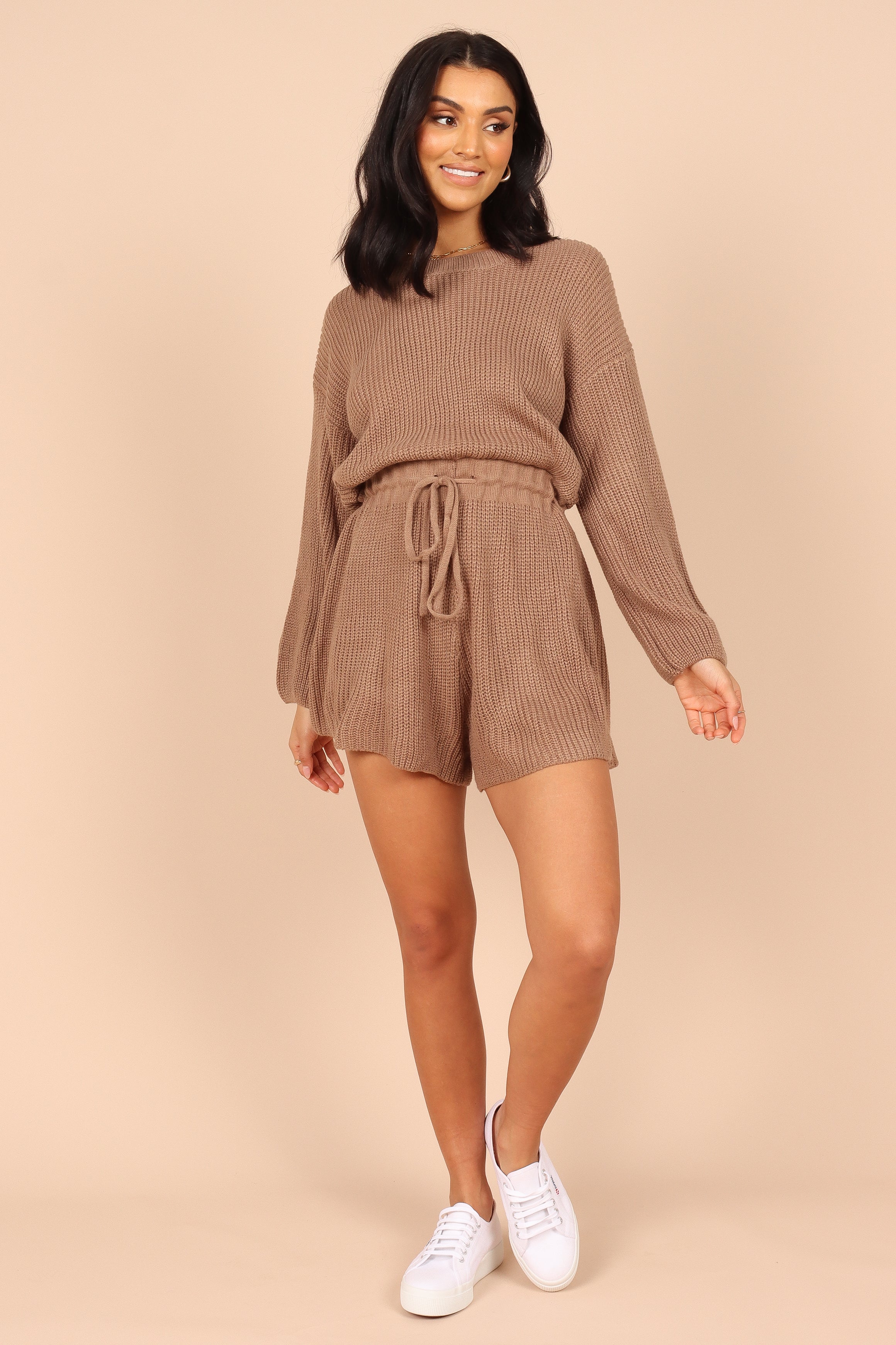 Sloane Sweater Romper - Mocha