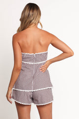 Kyle Two Piece Set - Chocolate Gingham